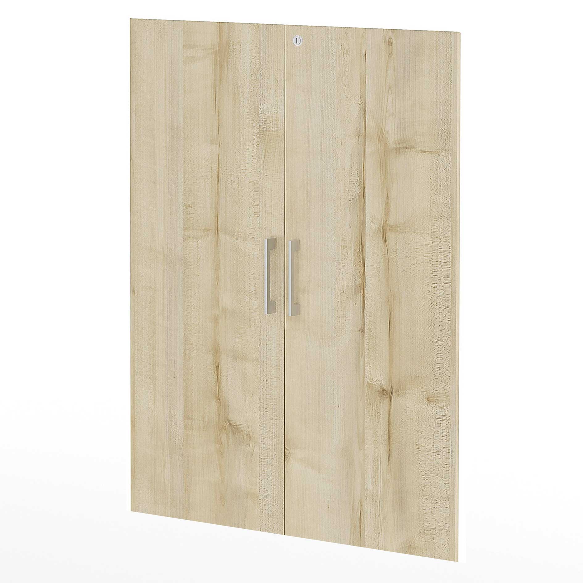 Türen-Set - Birke - 2 Türen - abschließbar - 77x104 cm