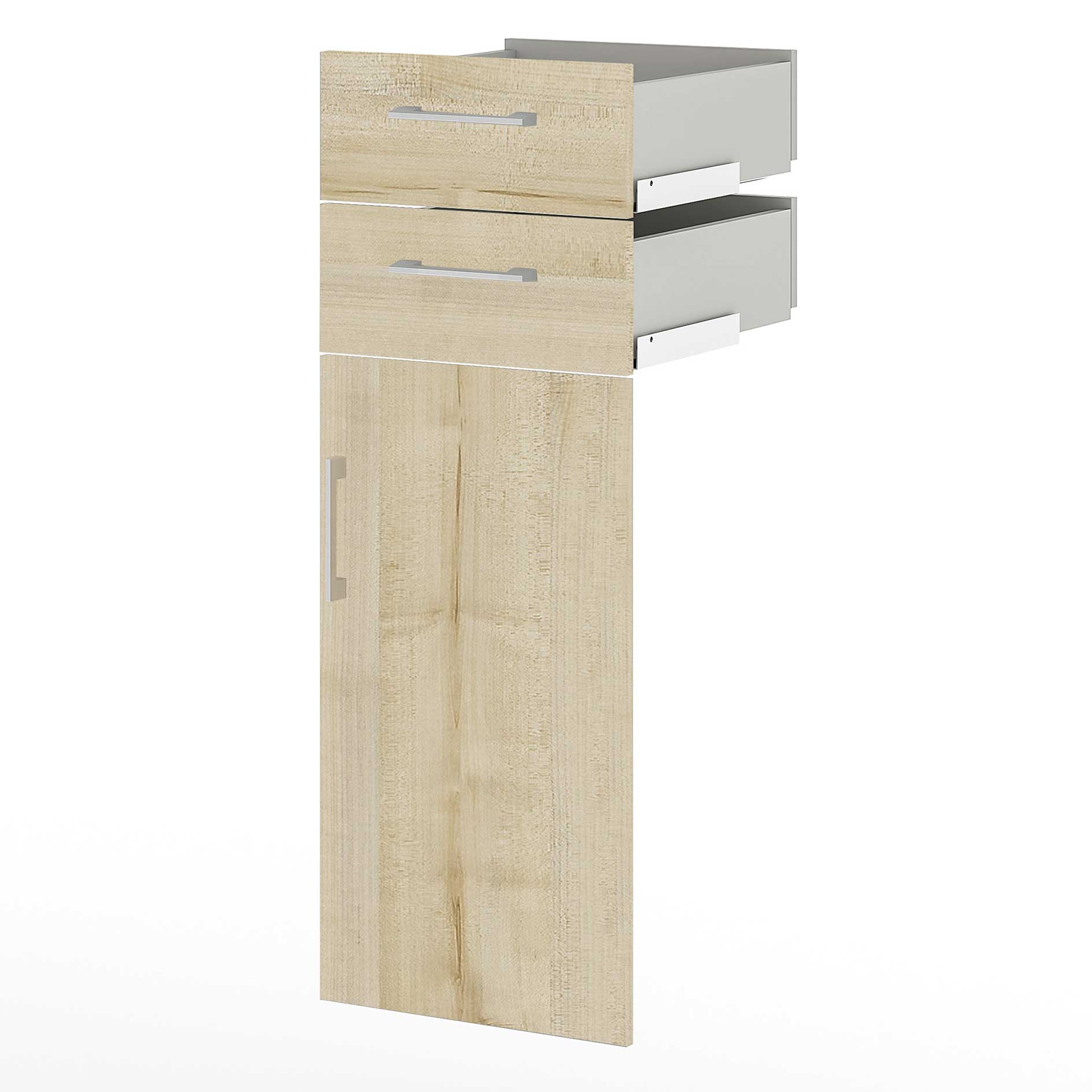 Türen- und Schubkasten-Set - Birke - Tür - 2 Schubkästen