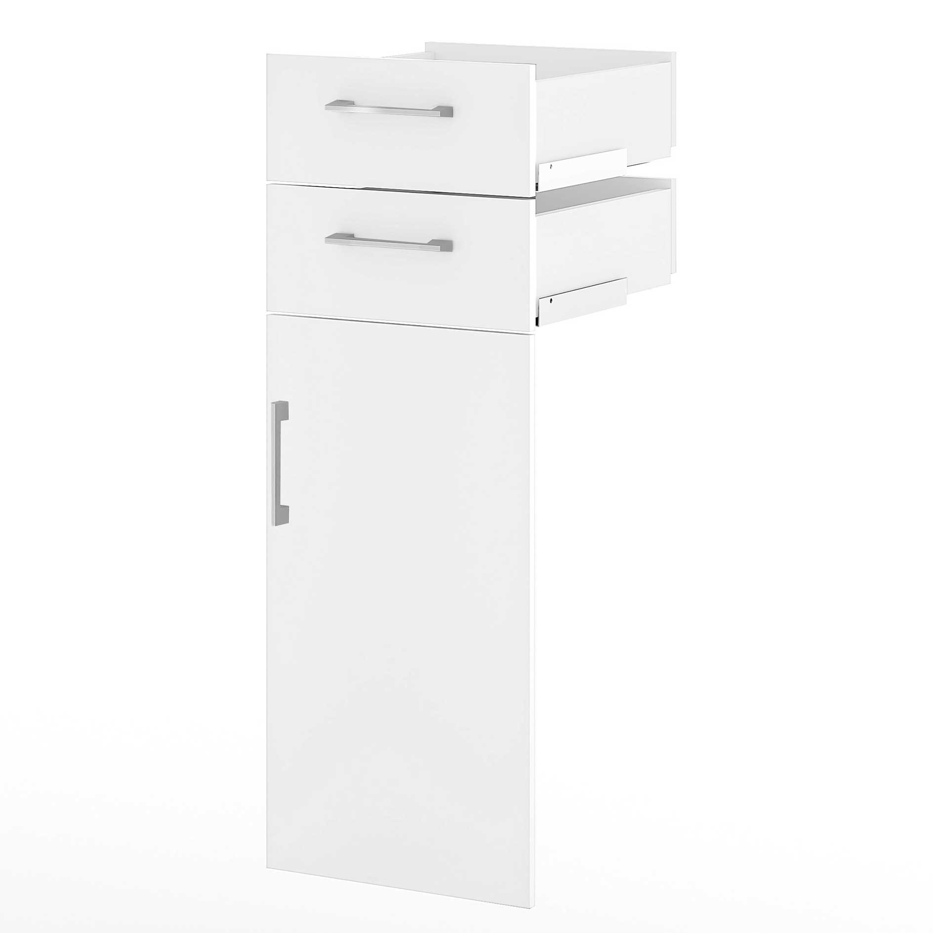 Türen- und Schubkasten-Set - ice white supermatt - Tür - 2 Schubkästen