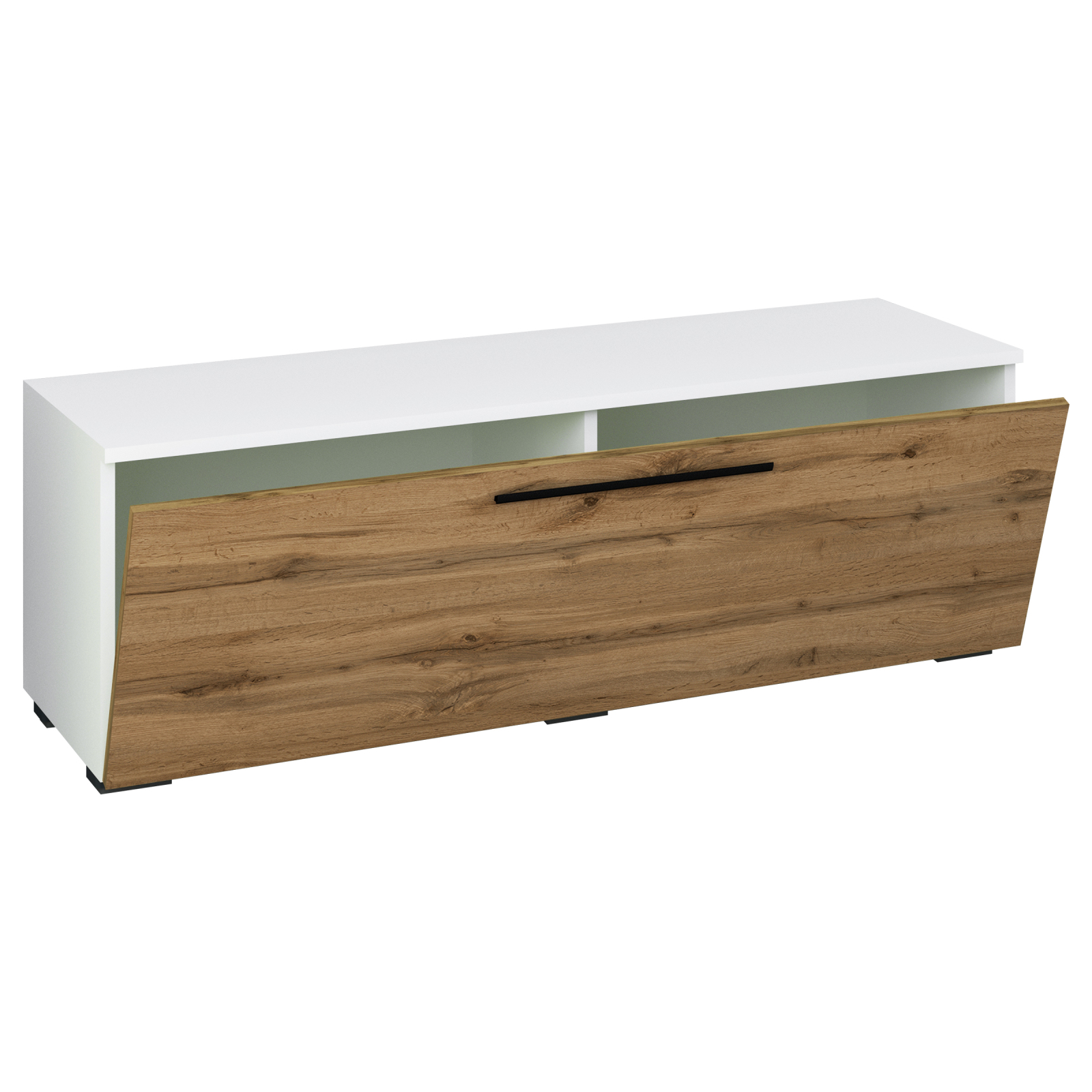 TV-Lowboard ARILA M - Honig Eiche - weiß - 115 cm