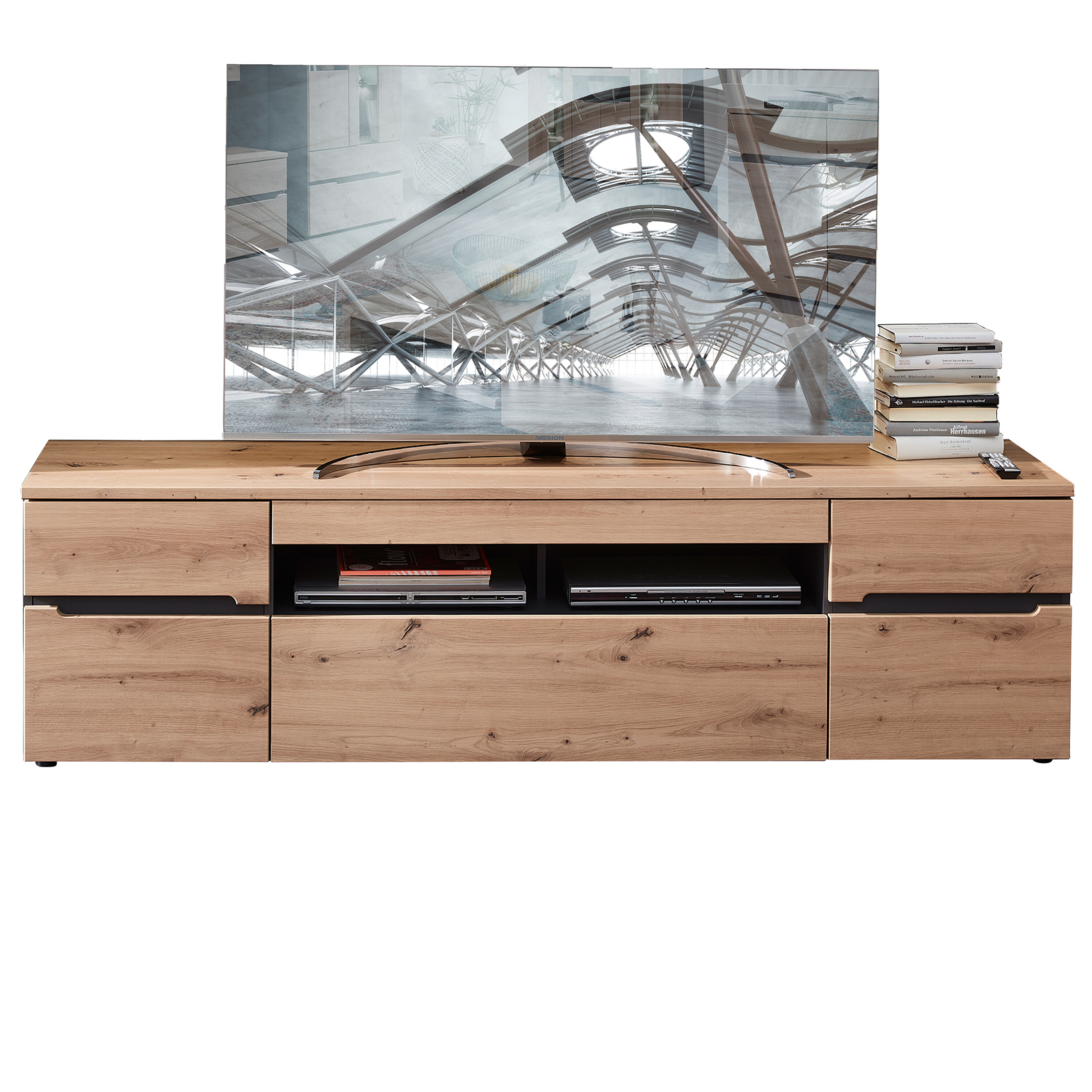 TV-Lowboard - Artisan Eiche - Graphit - Softclose