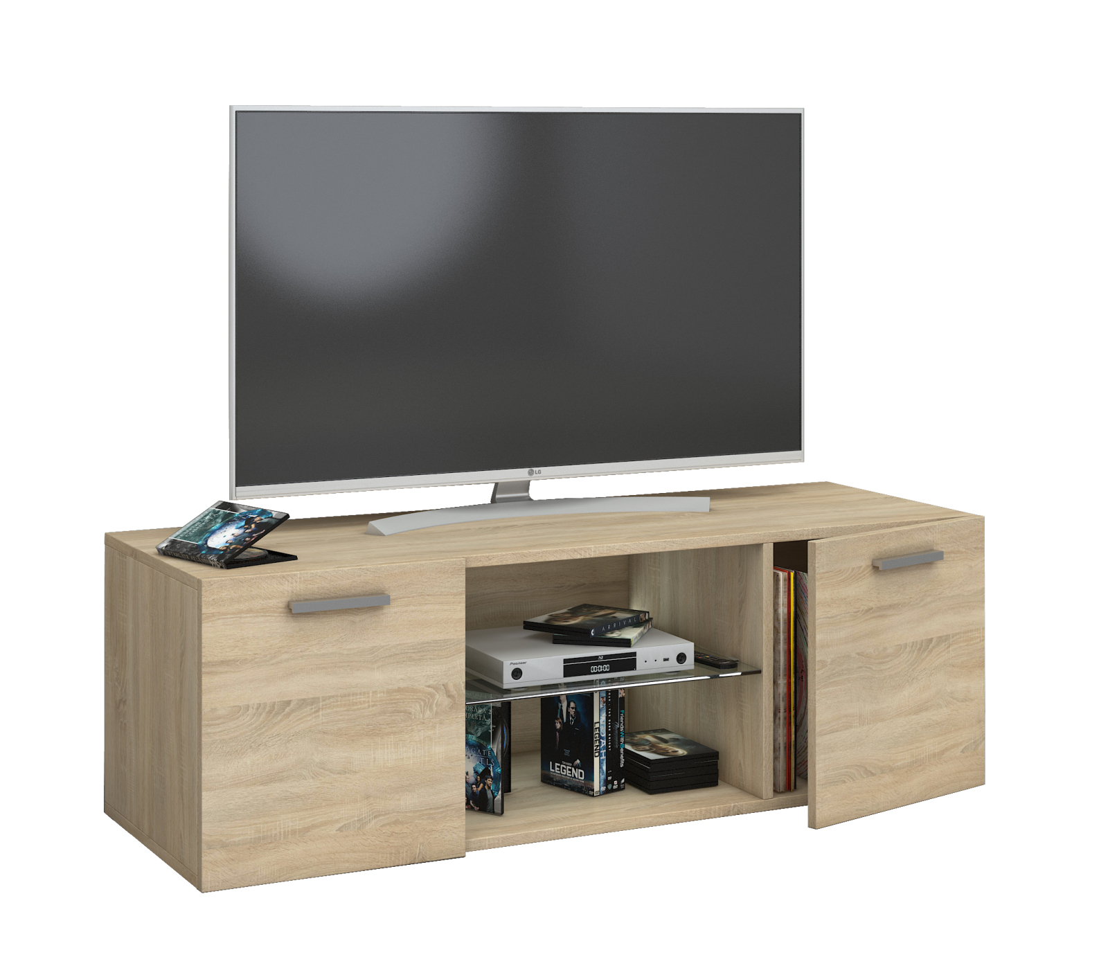 TV-Lowboard JUSA - Sonoma Eiche - 2 Türen - 115 cm breit