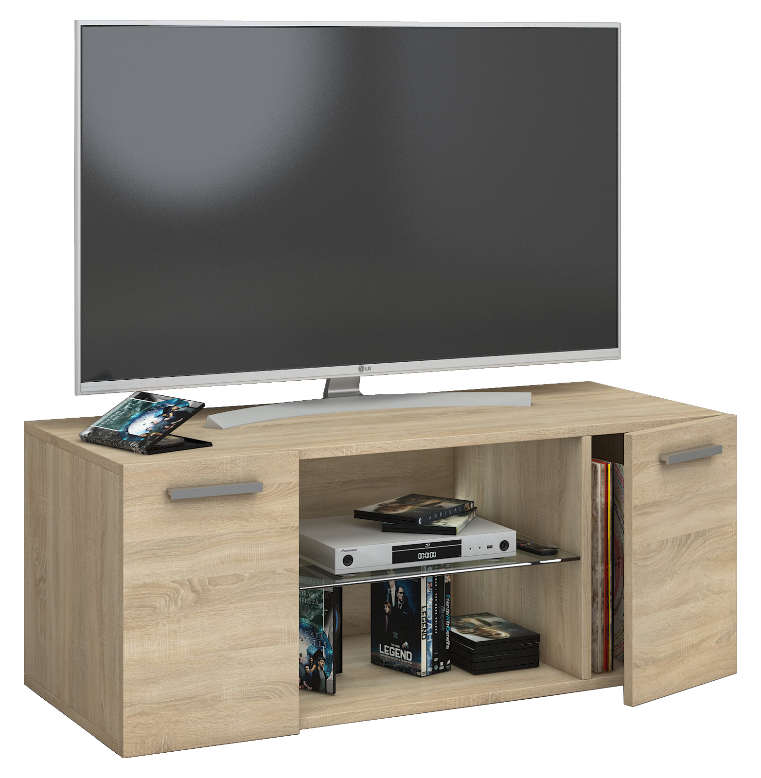 TV-Lowboard JUSA - Sonoma Eiche - 2 Türen - 95 cm breit