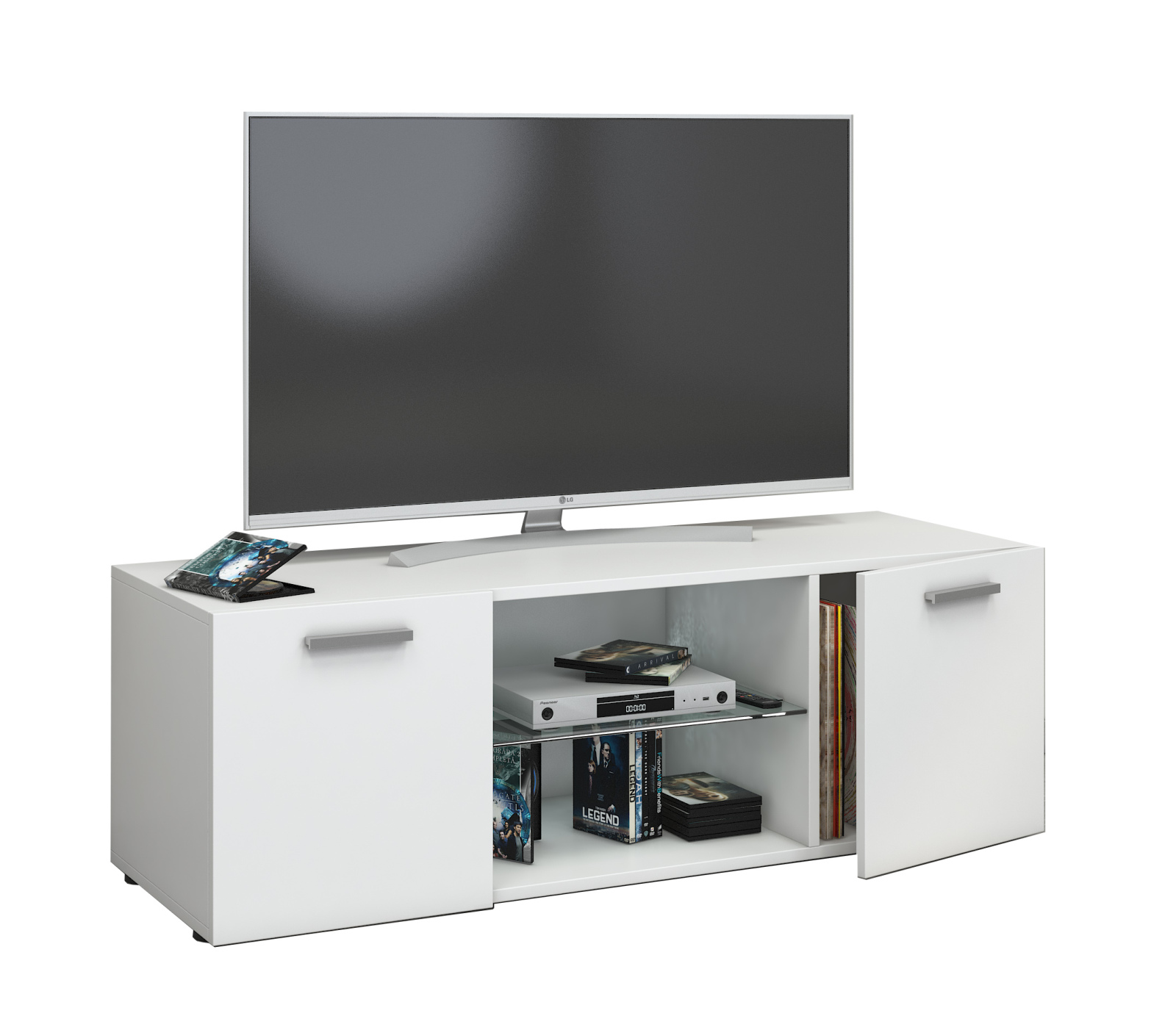 TV-Lowboard LOWINA - weiß matt - 115 cm breit