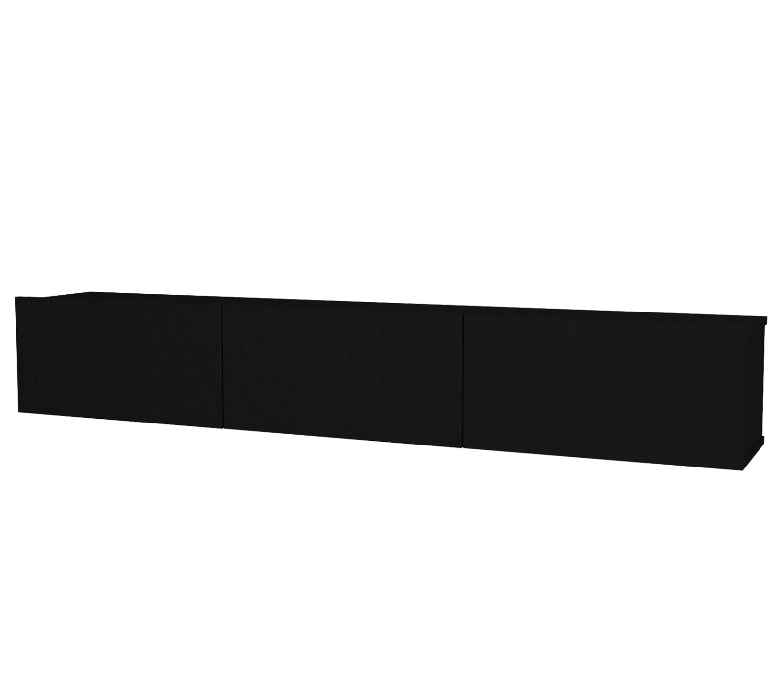 TV-Lowboard - schwarz - hängend - 180 cm