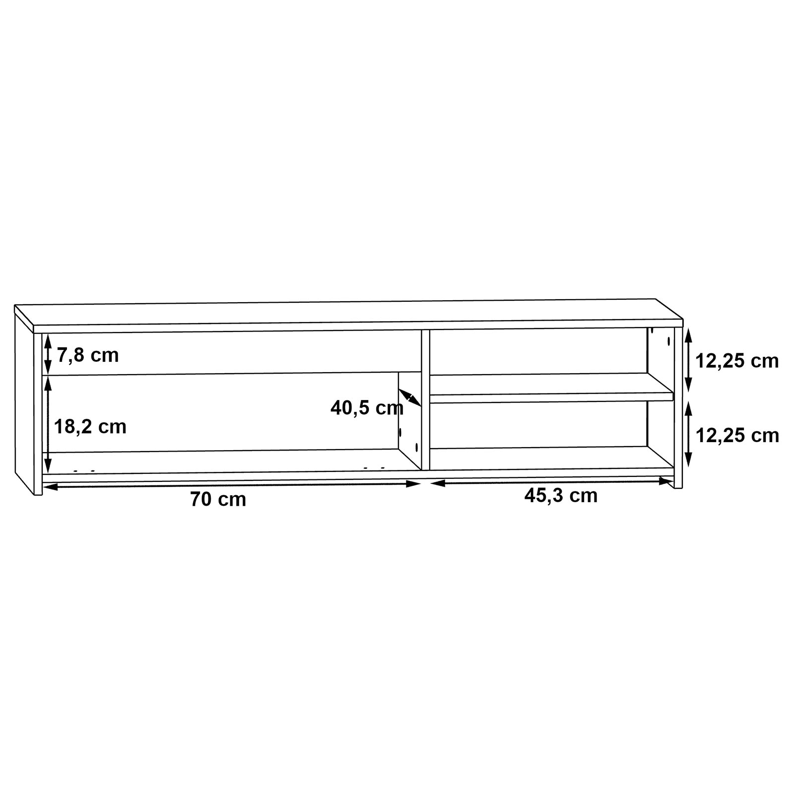 TV-Lowboard - Sonoma Eiche - weiß - 120 cm breit