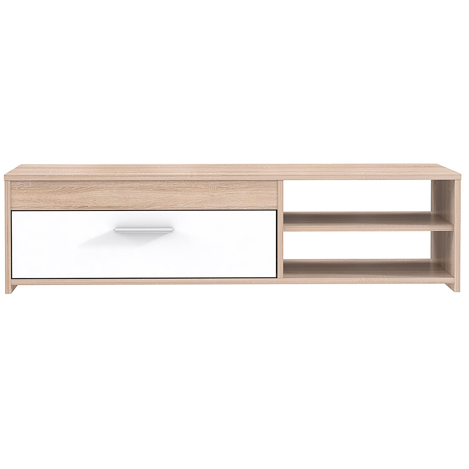 TV-Lowboard - Sonoma Eiche - weiß - 120 cm breit