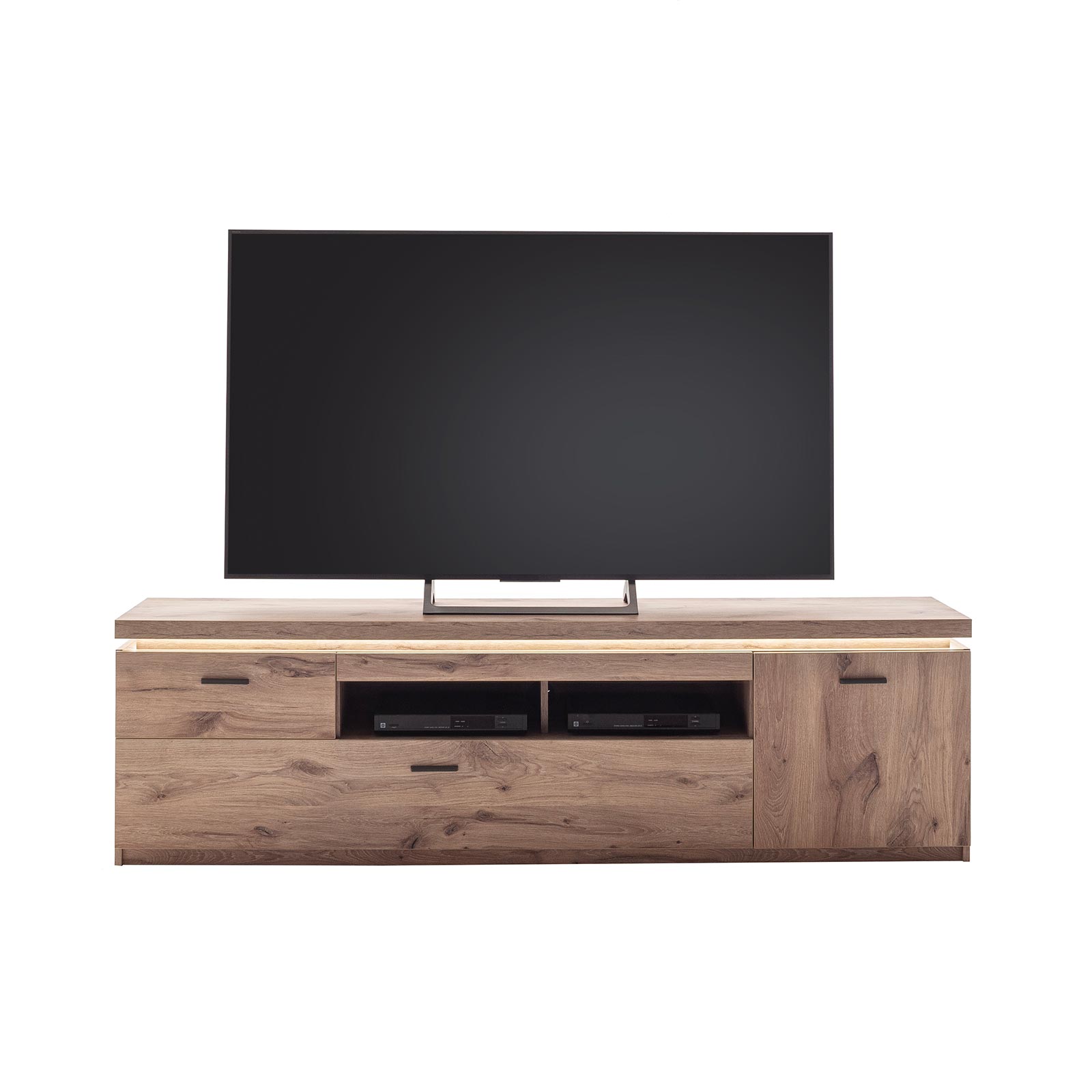 TV-Lowboard - Viking Oak - LED-Beleuchtung - 196 cm