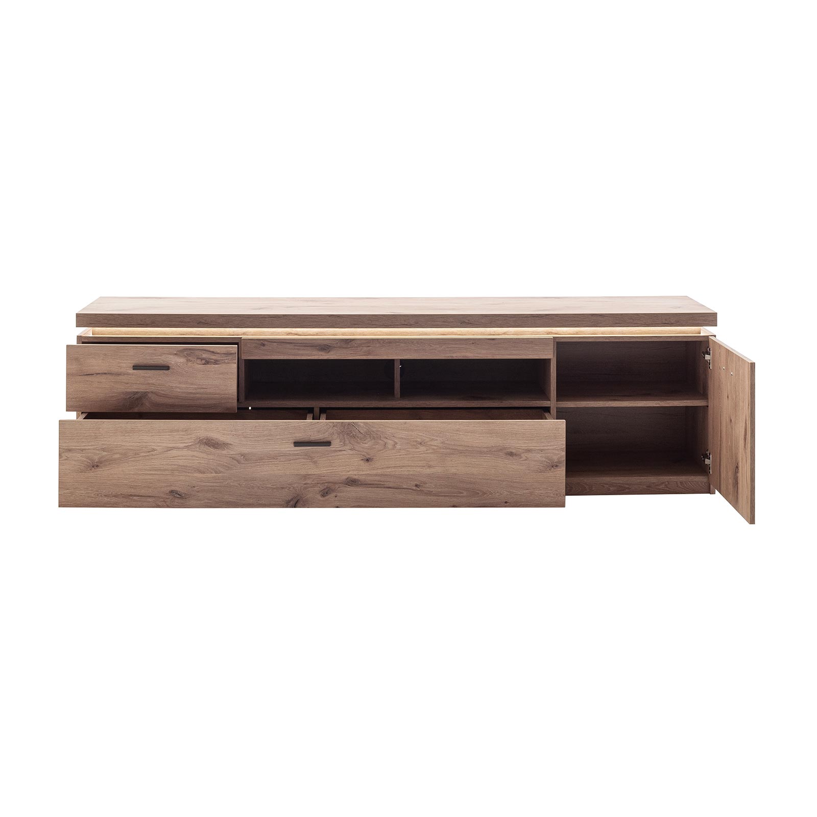 TV-Lowboard - Viking Oak - LED-Beleuchtung - 196 cm