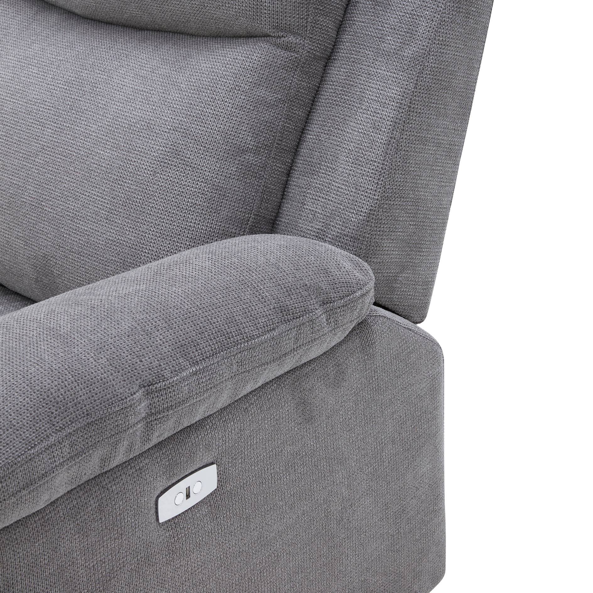 TV-Sessel - dunkelgrau - Webstoff - mit Relaxfunktion