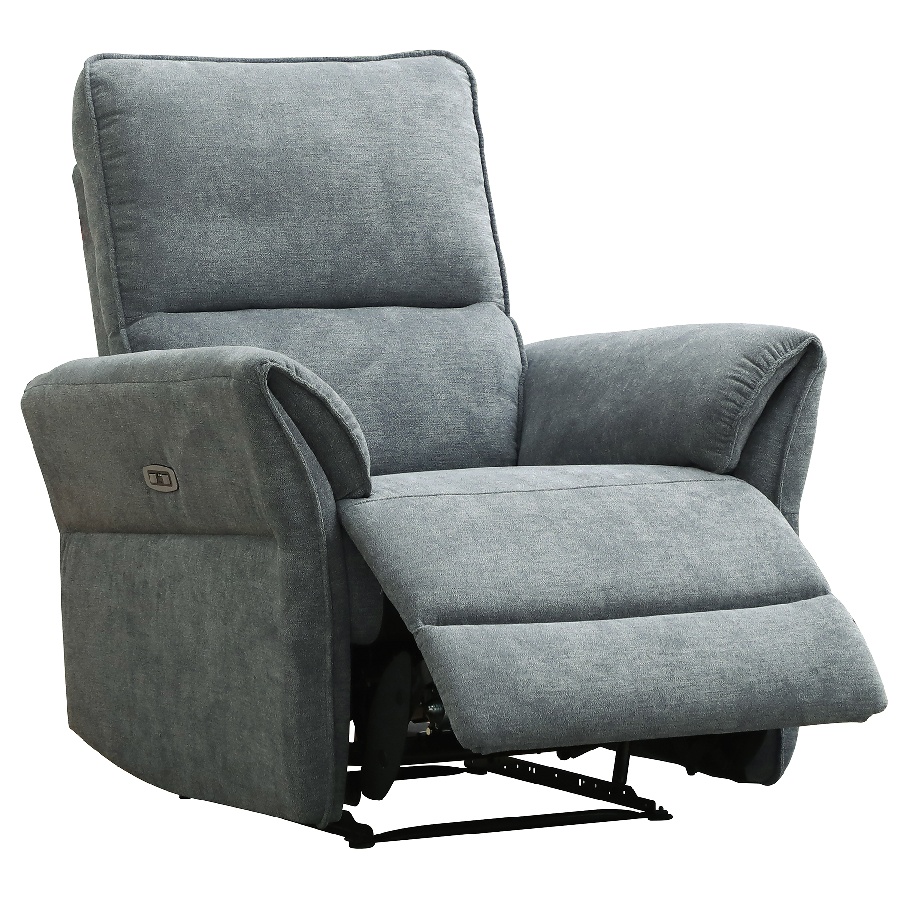 TV-Sessel - grau-blau - Federkern - elektrische Relaxfunktion