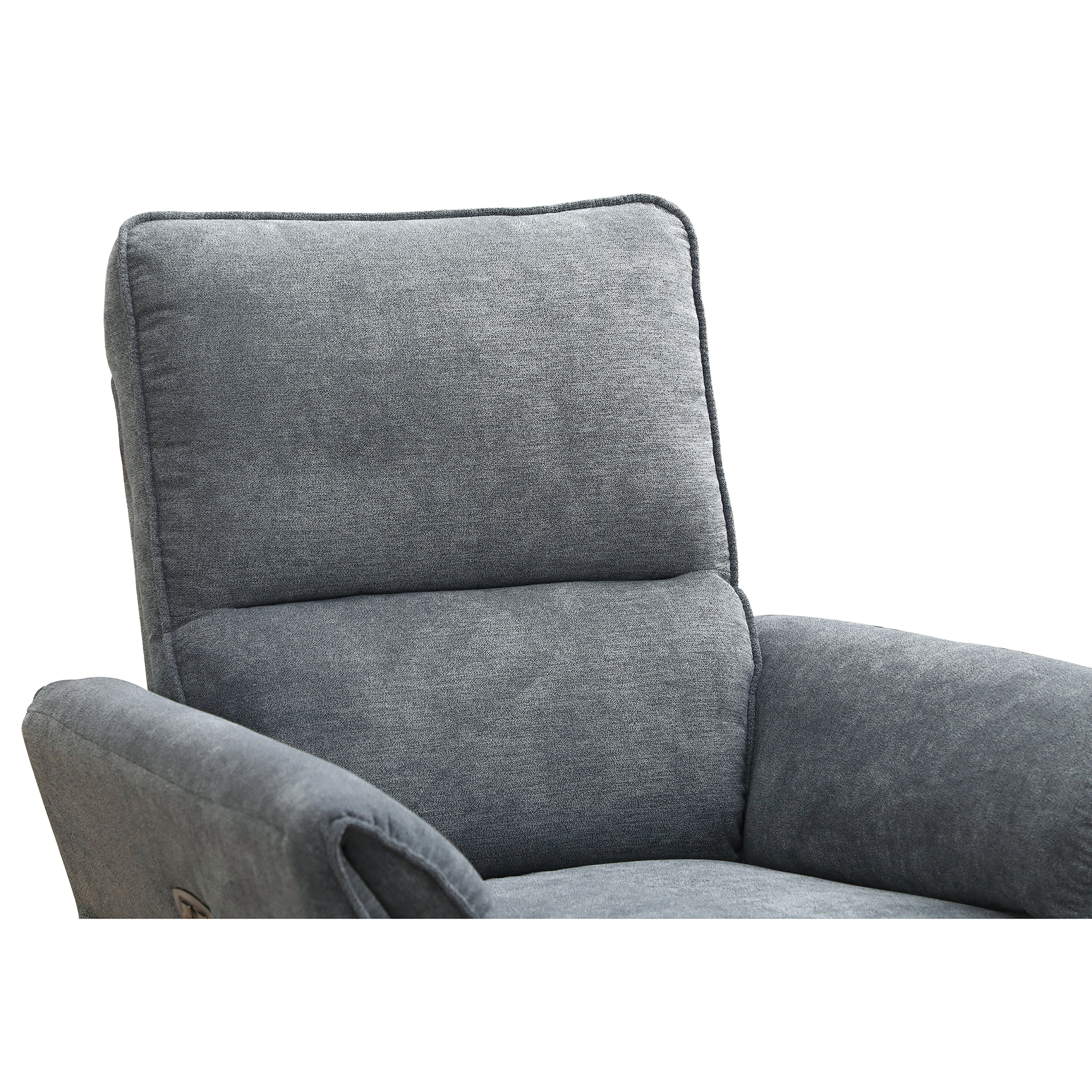 TV-Sessel - grau-blau - Federkern - elektrische Relaxfunktion