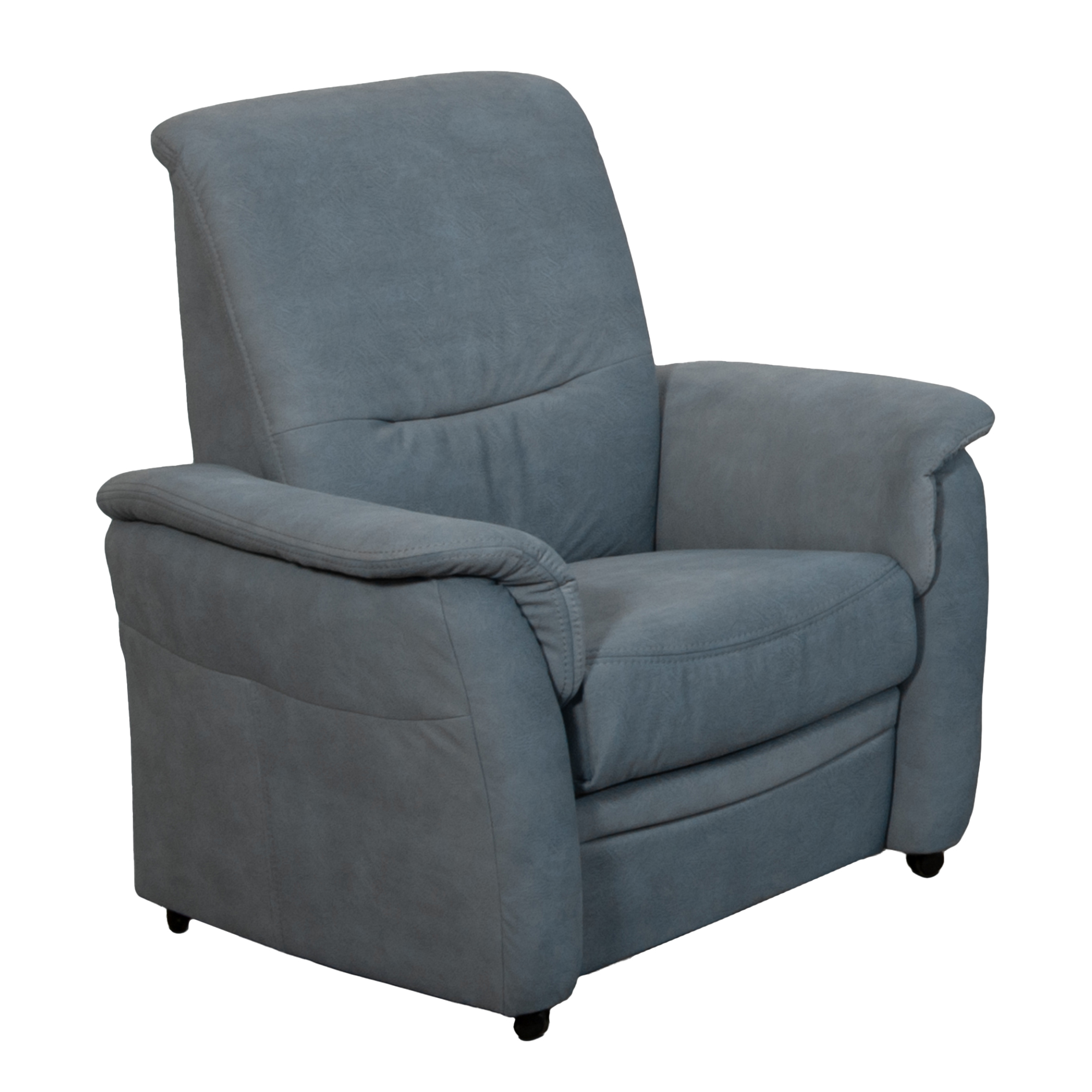 TV-Sessel - middle blue - Microfaser - manuell verstellbar