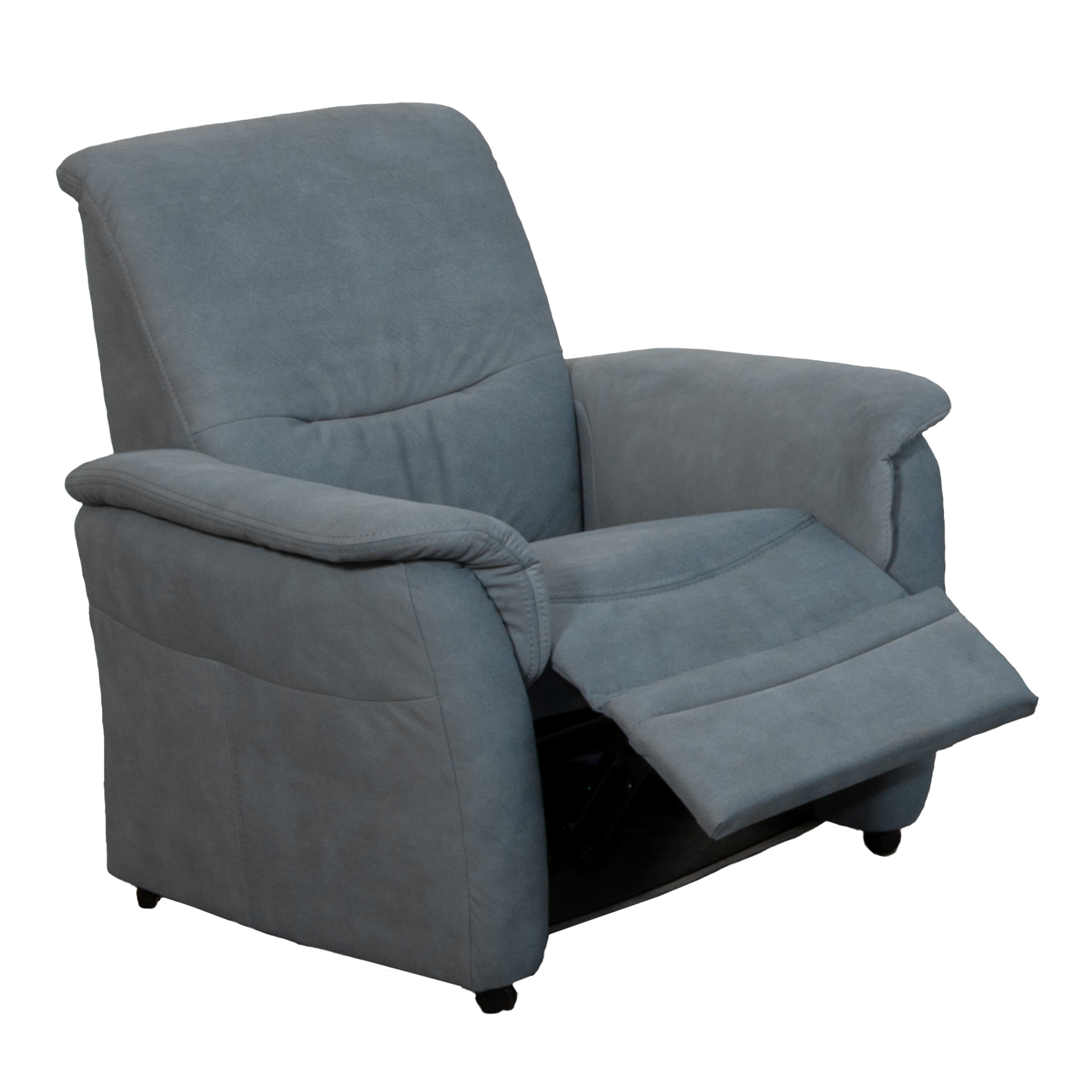 TV-Sessel - middle blue - Microfaser - manuell verstellbar