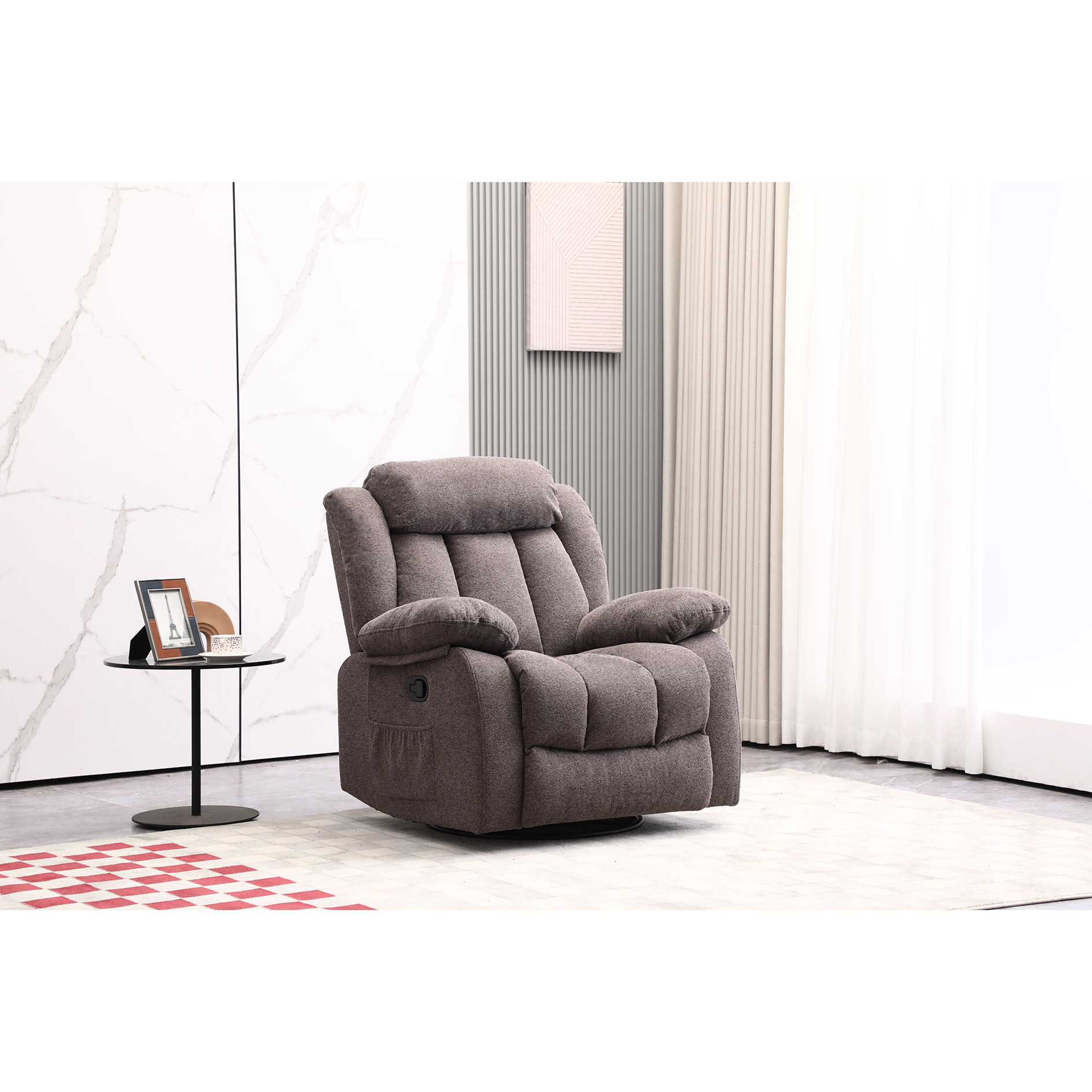 TV-Sessel - taupe - Federkern - Relaxfunktion