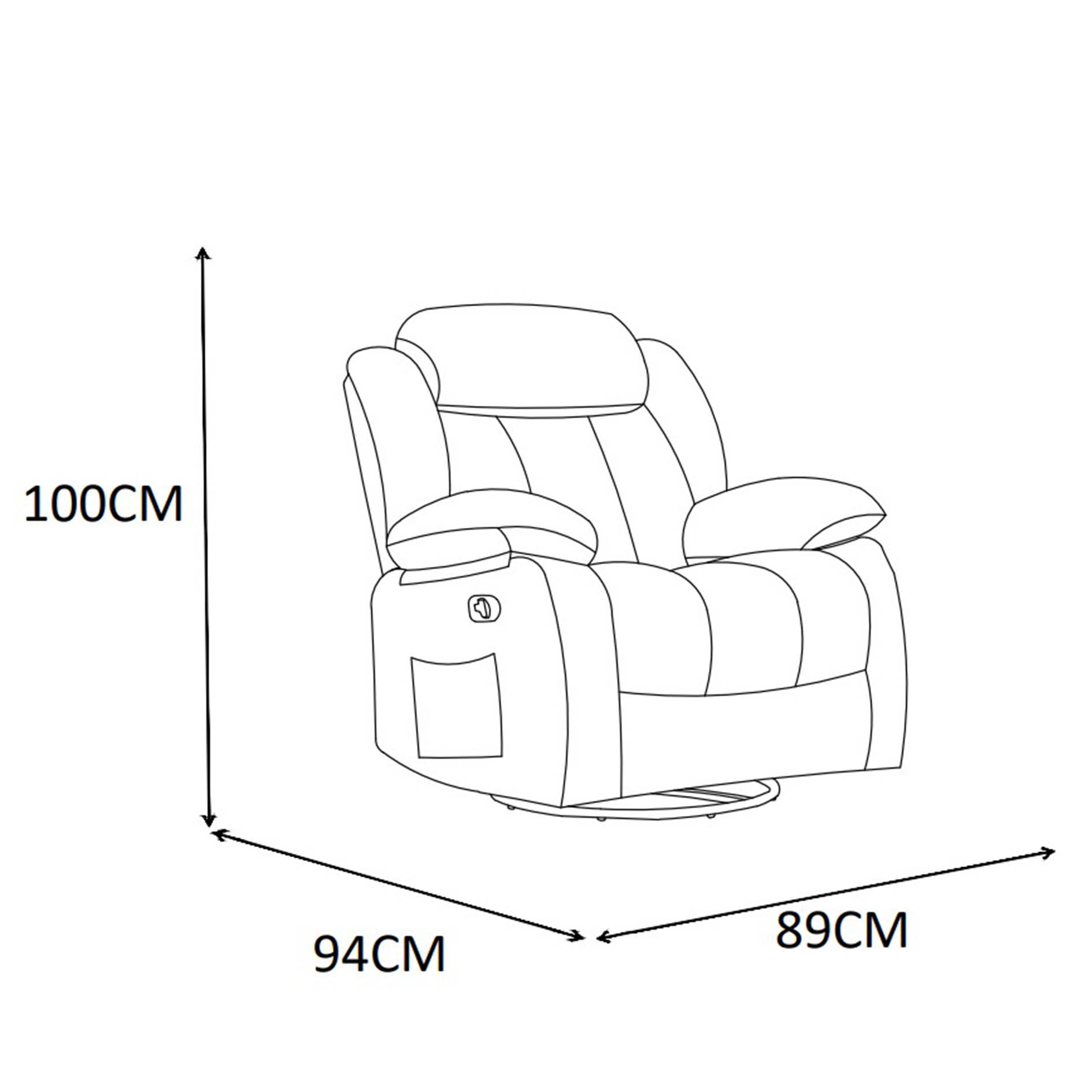 TV-Sessel - taupe - Federkern - Relaxfunktion
