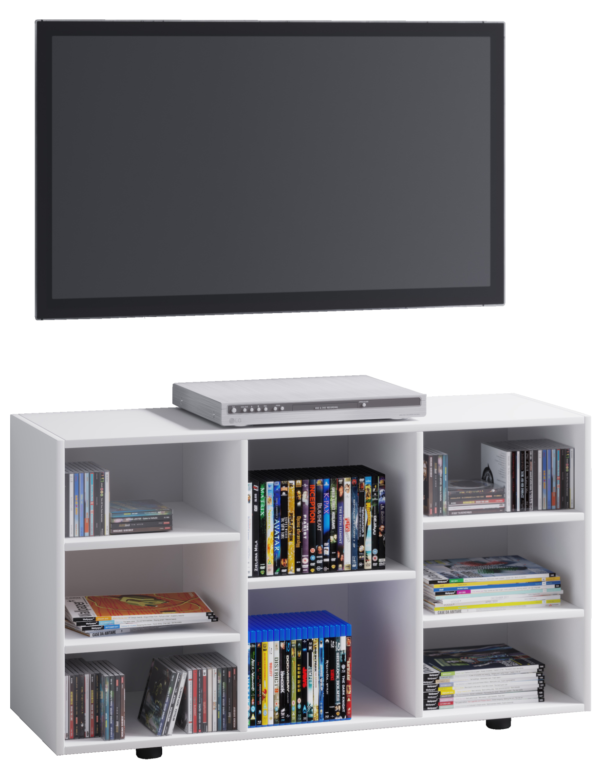 TV-Sideboard Fetino - weiß - 114 cm breit
