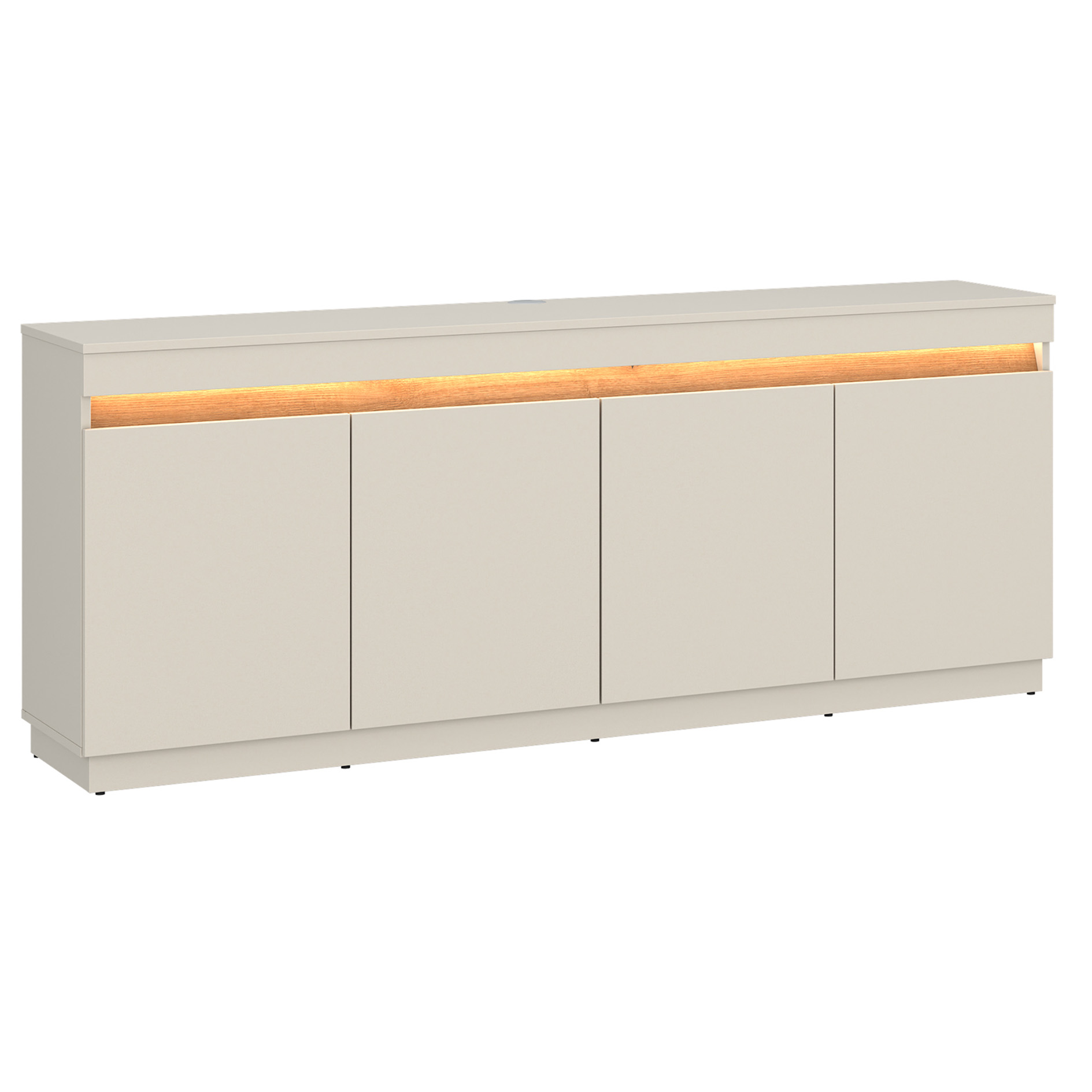 TV-Sideboard - Kaschmir - Evoke Eiche - LED-Beleuchtung - 180 cm breit
