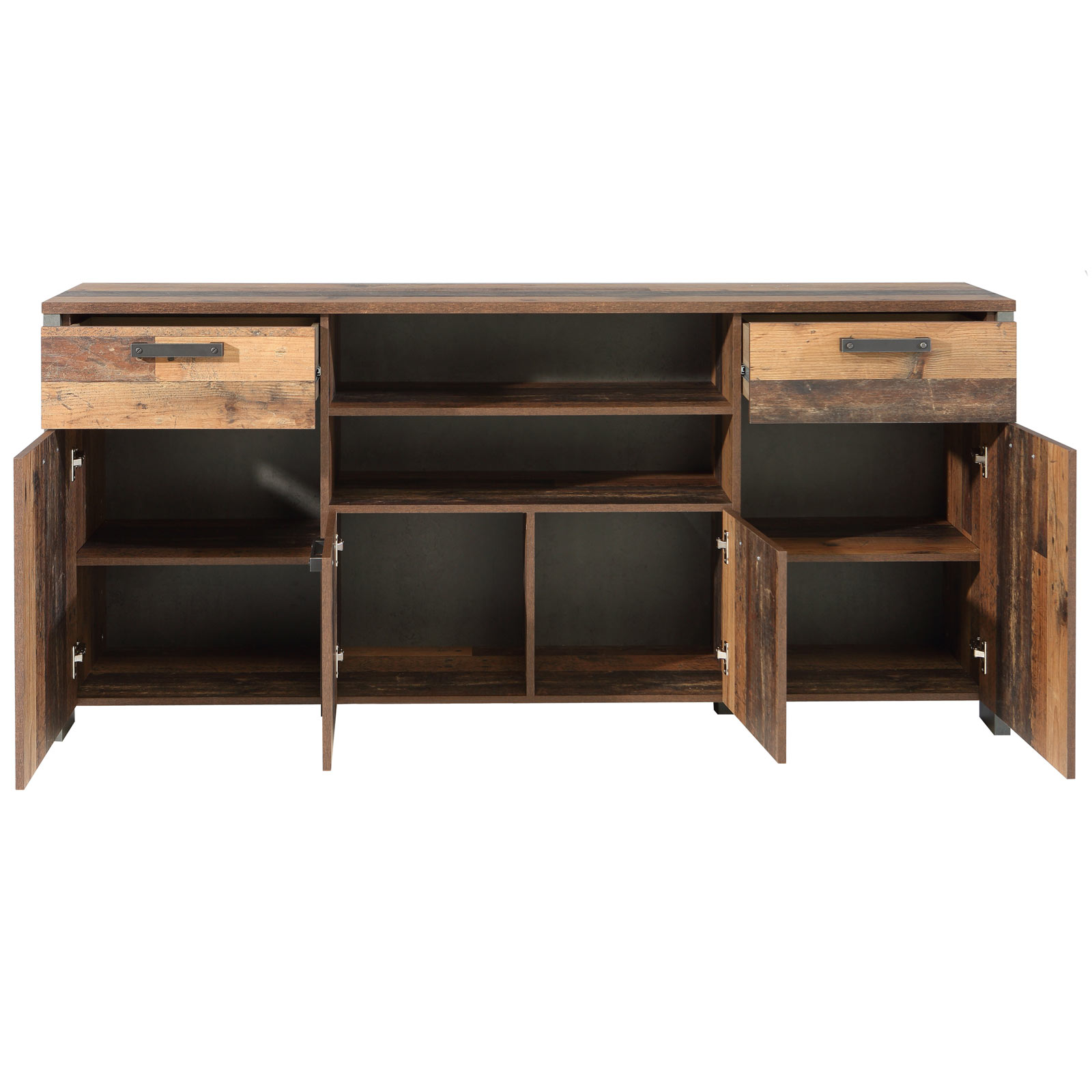 TV-Sideboard - Old Wood Vintage - Beton-Optik - 186 cm