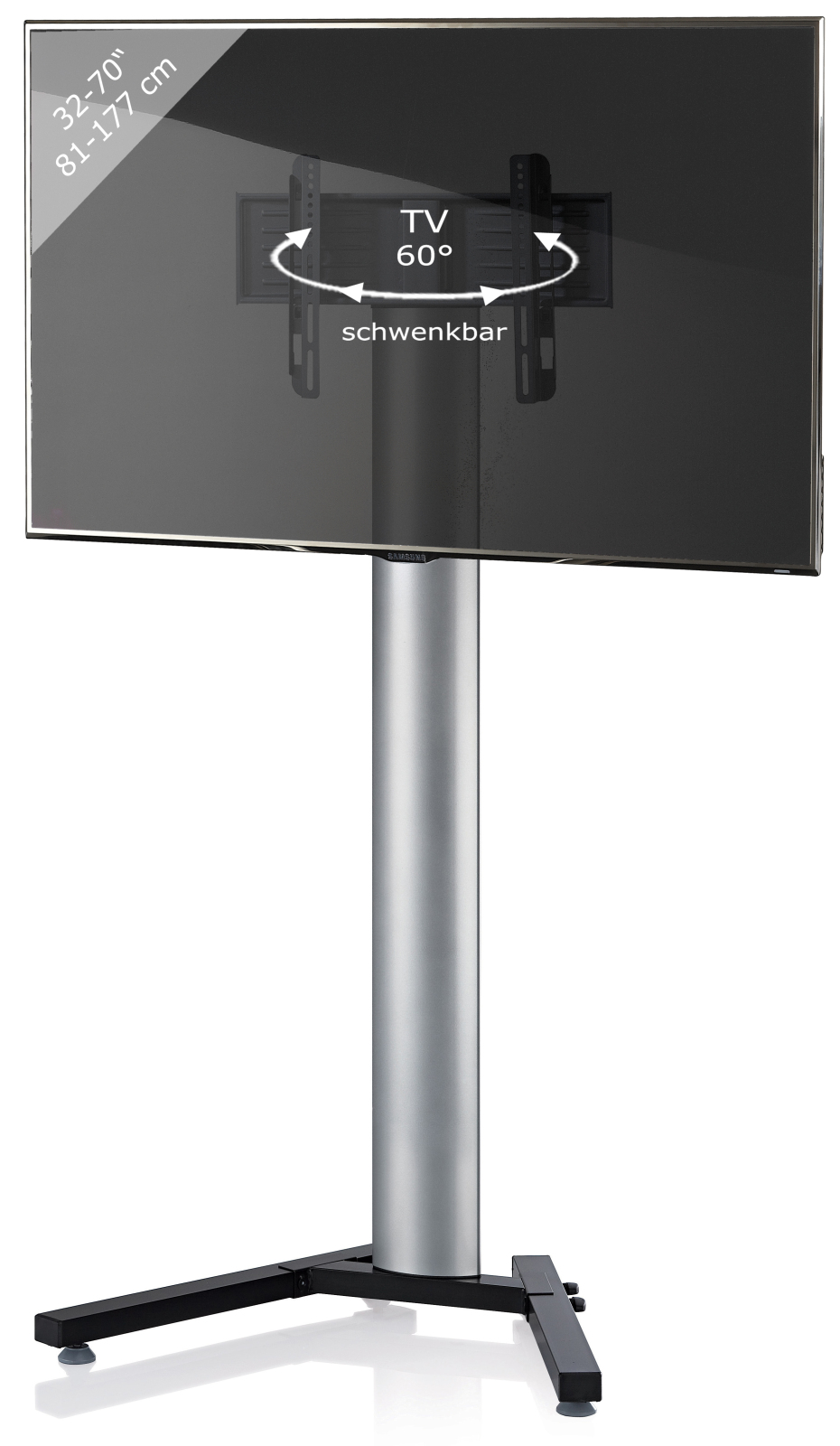 TV-Standfuß STADINO MAXI - silber