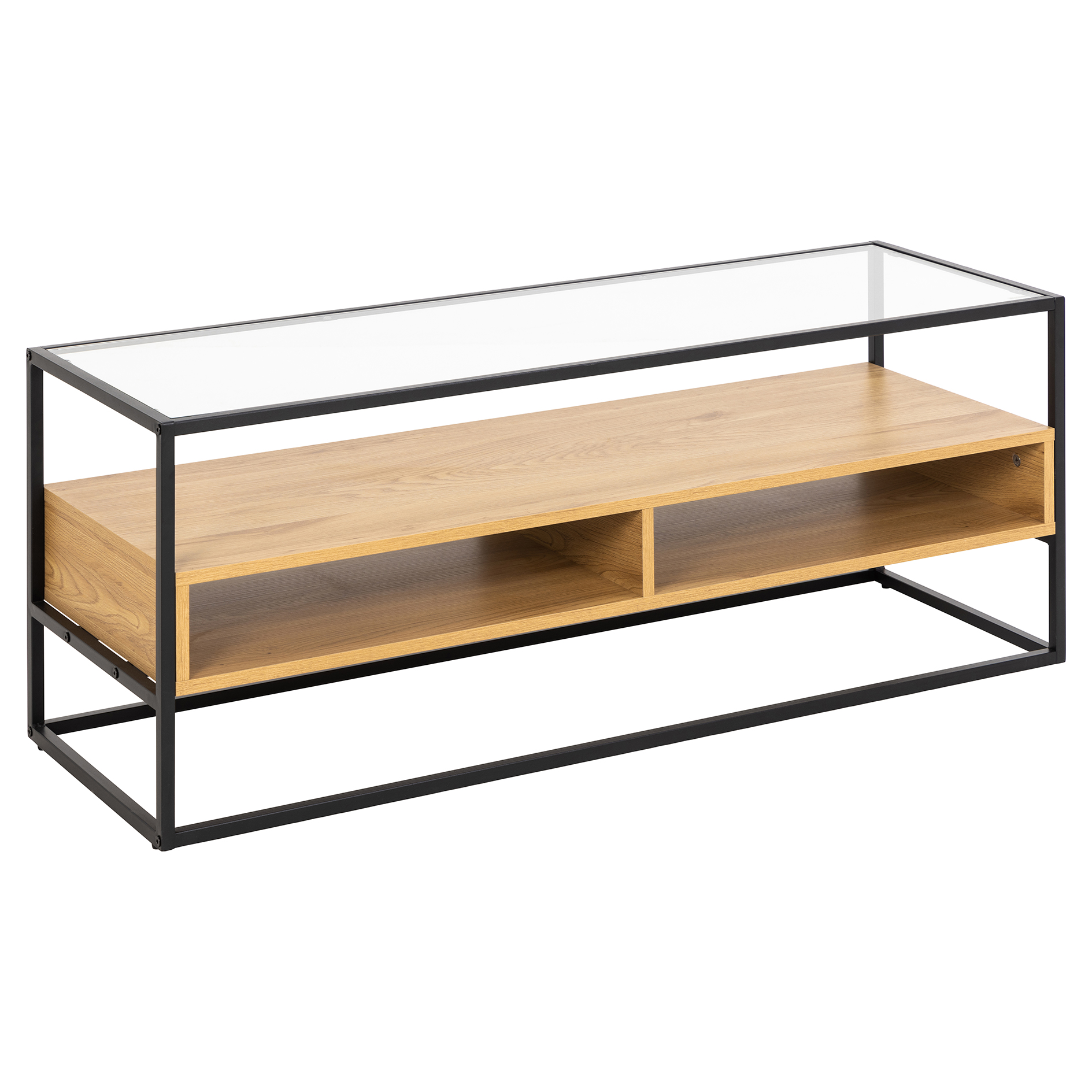 TV-Tisch RANDOLF - schwarz-Wildeiche - 120 cm