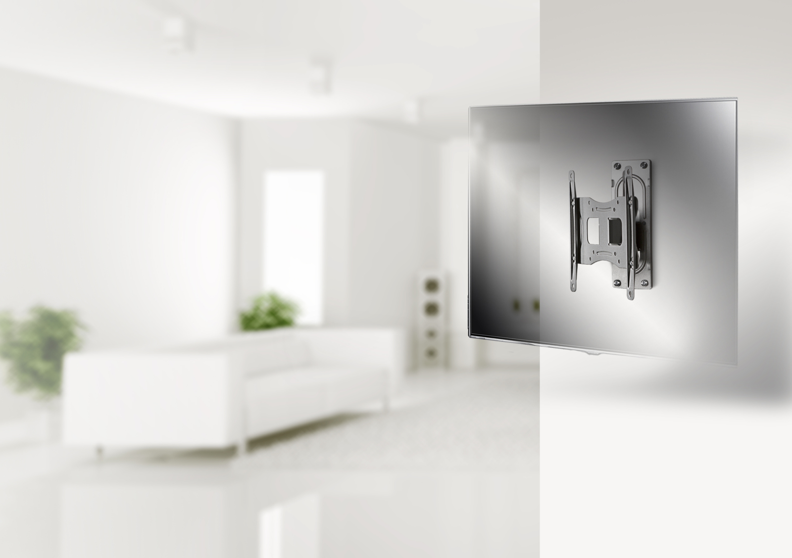 TV-Wandhalterung FS 1 - silber - Aluminium
