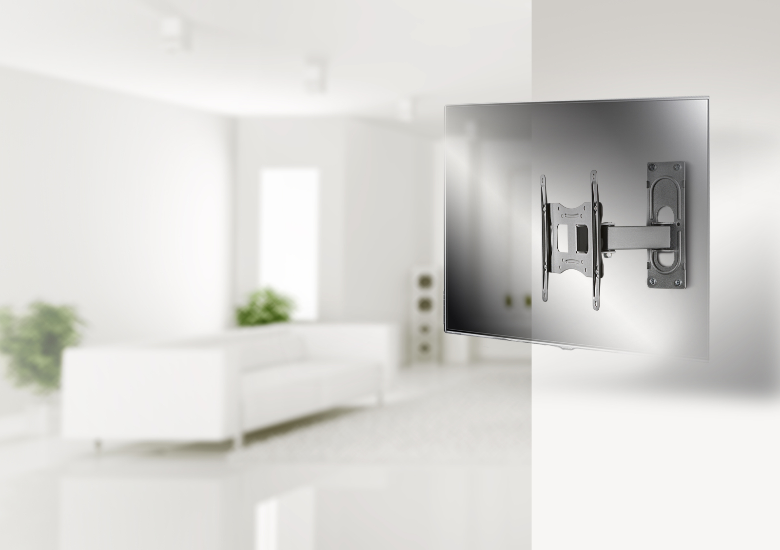 TV-Wandhalterung FS 2 - silber - Aluminium