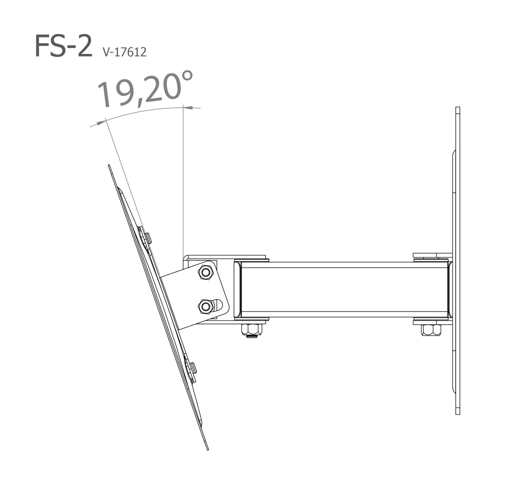 TV-Wandhalterung FS 2 - silber - Aluminium