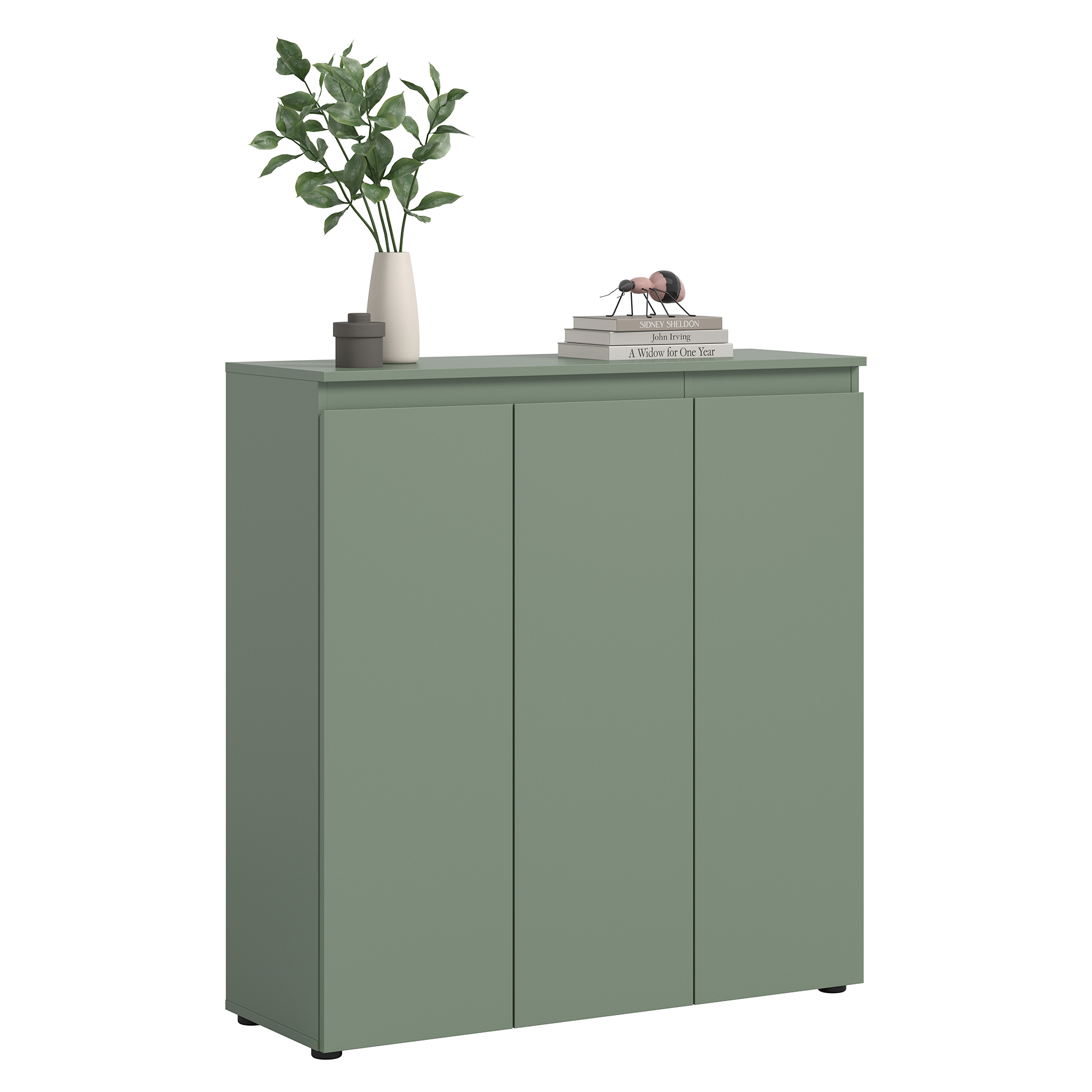 Universalschrank SCARPA - Smoke Green - 3 Türen - 105 cm breit