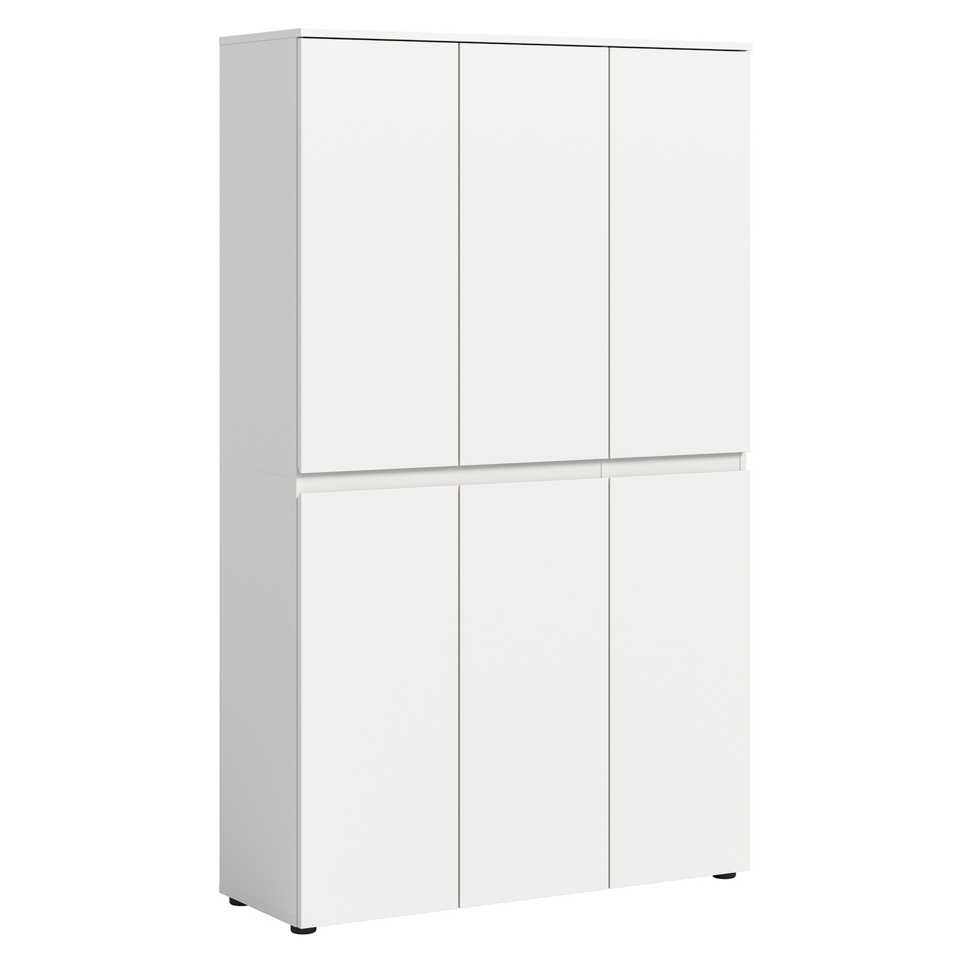 Universalschrank SCARPA - weiß - 6 Türen - 105 cm breit