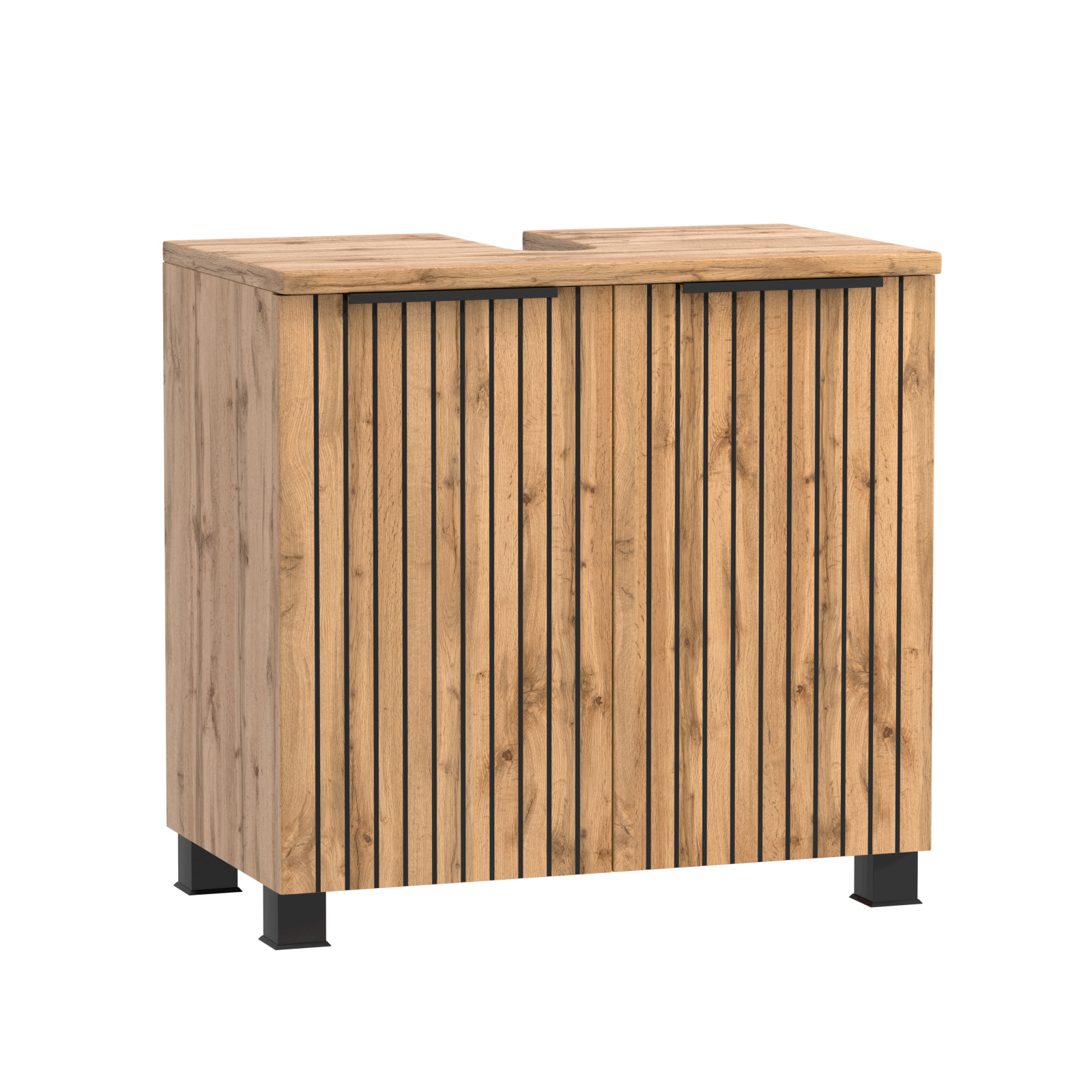 Unterbeckenschrank CHESTER - Wotaneiche - 2 Türen - 60 cm
