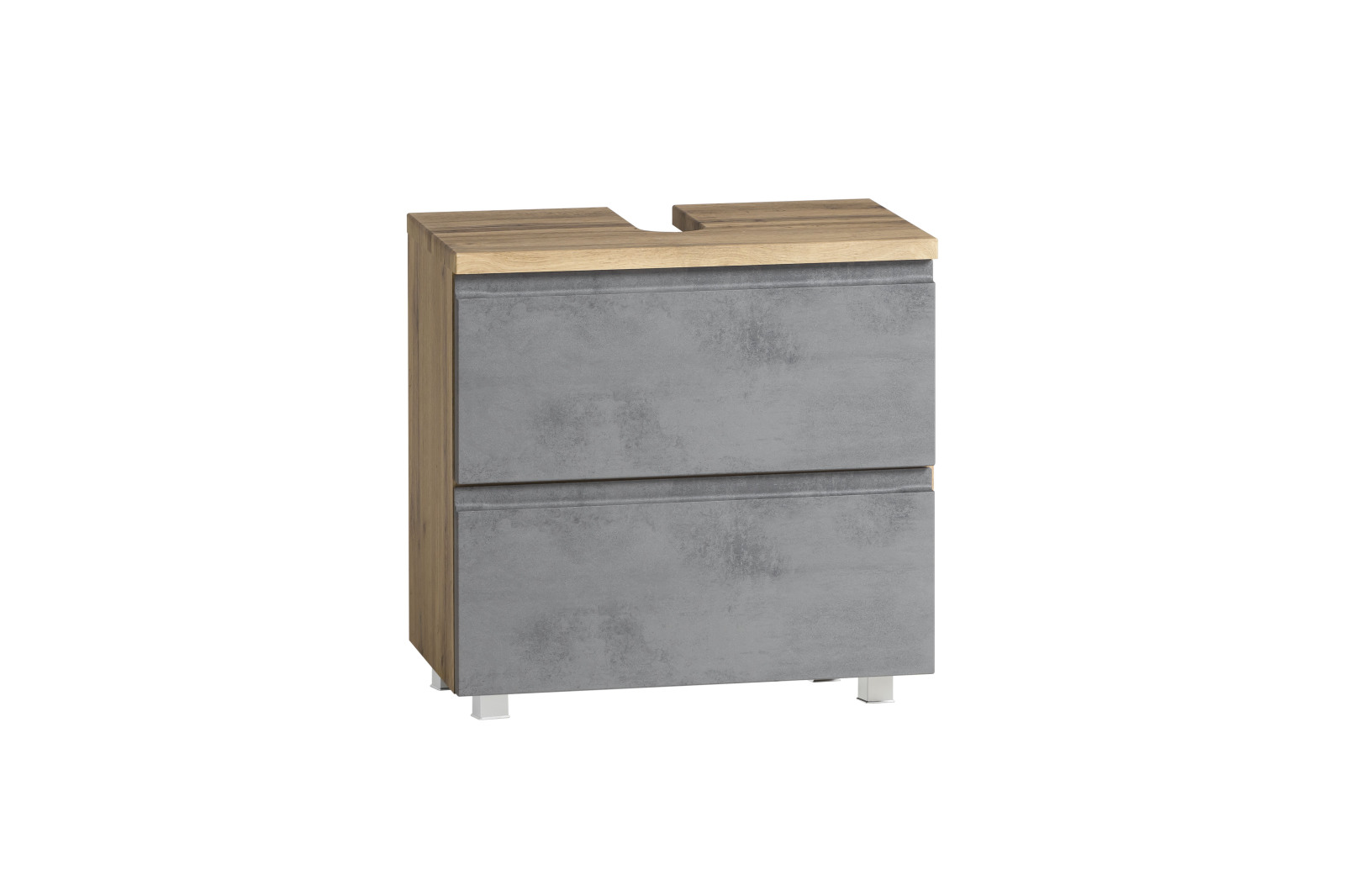 Unterbeckenschrank - Wotaneiche - Oxid Beton - 60 cm