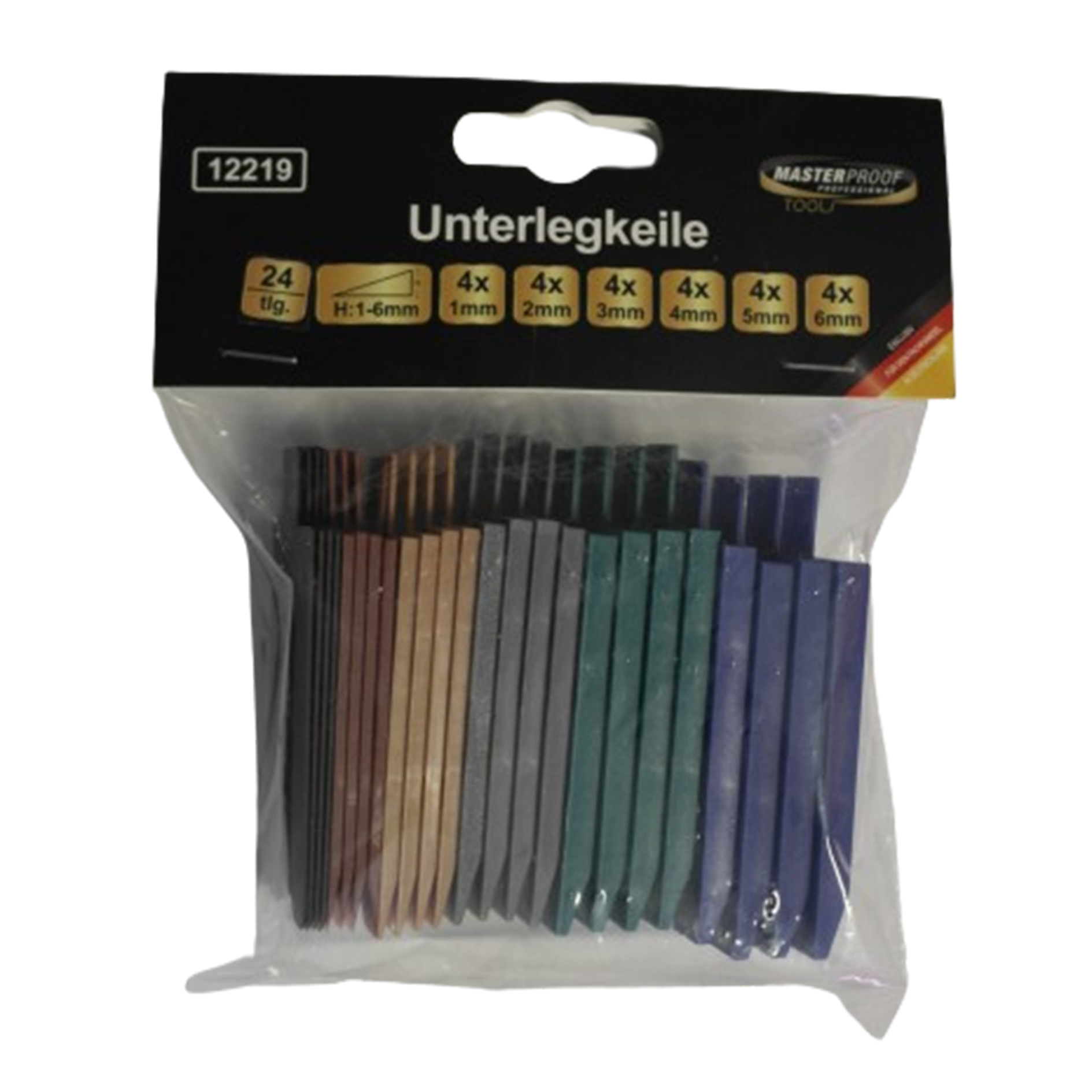 Unterlegkeile-Set - 24-teilig - verschiedene Größen