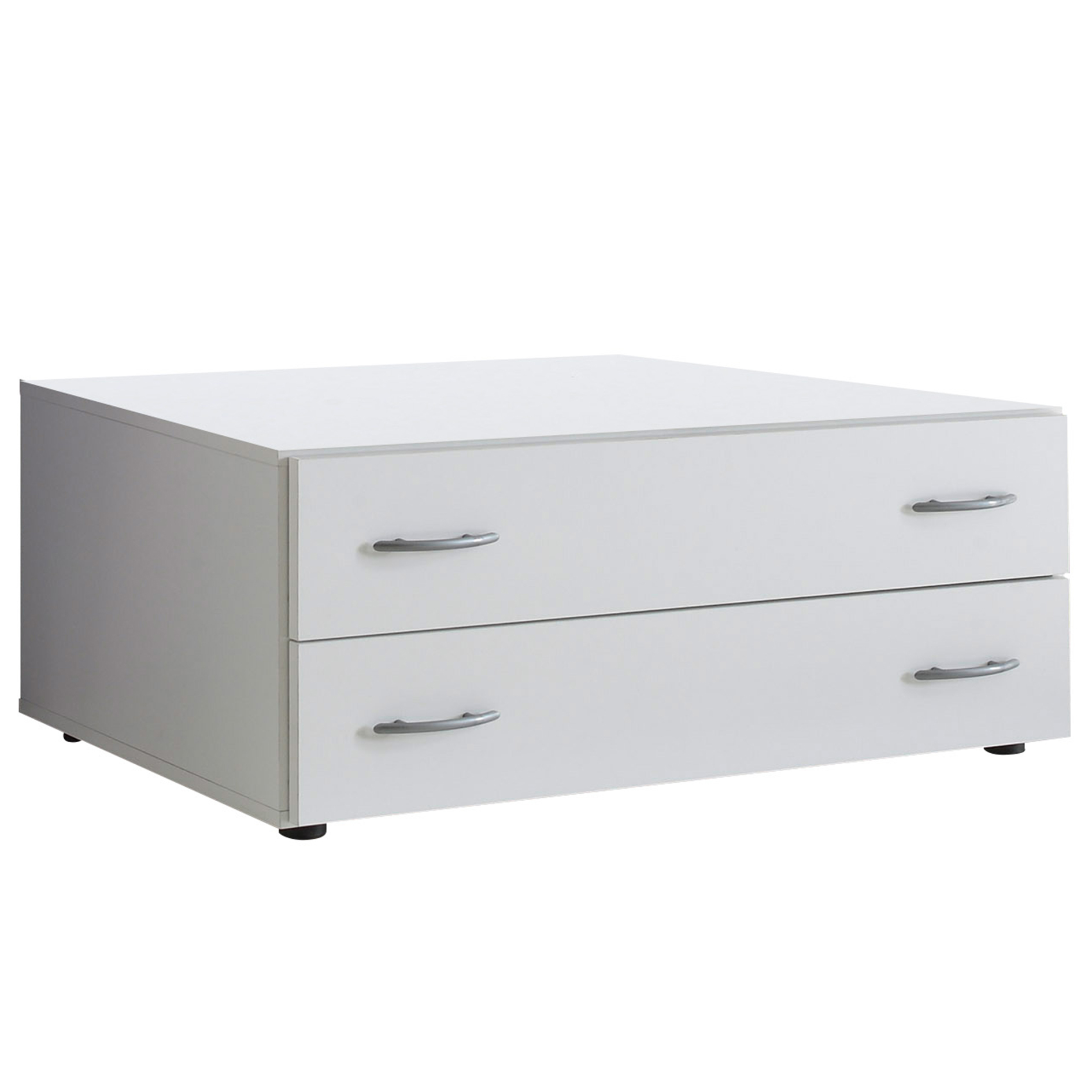 Untersatz - weiß - 2 Schubkästen - 81 cm breit