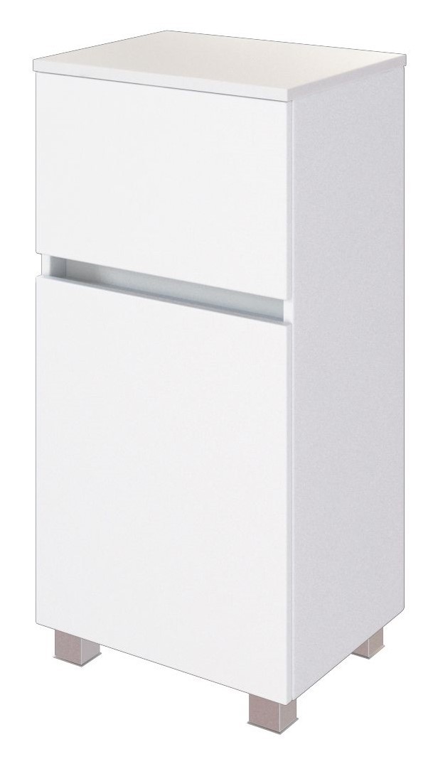 Unterschrank BAABE - matt weiß - weiß - 40 cm