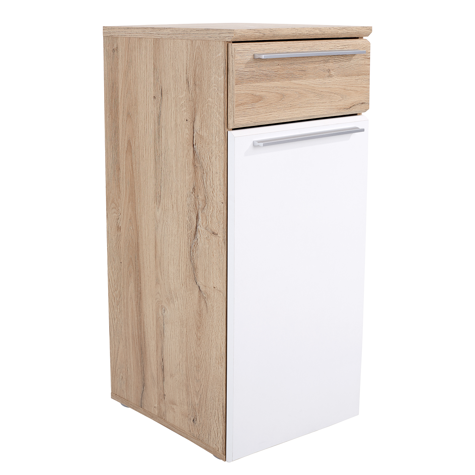 Unterschrank - Bianco Eiche - weiß - 40 cm breit