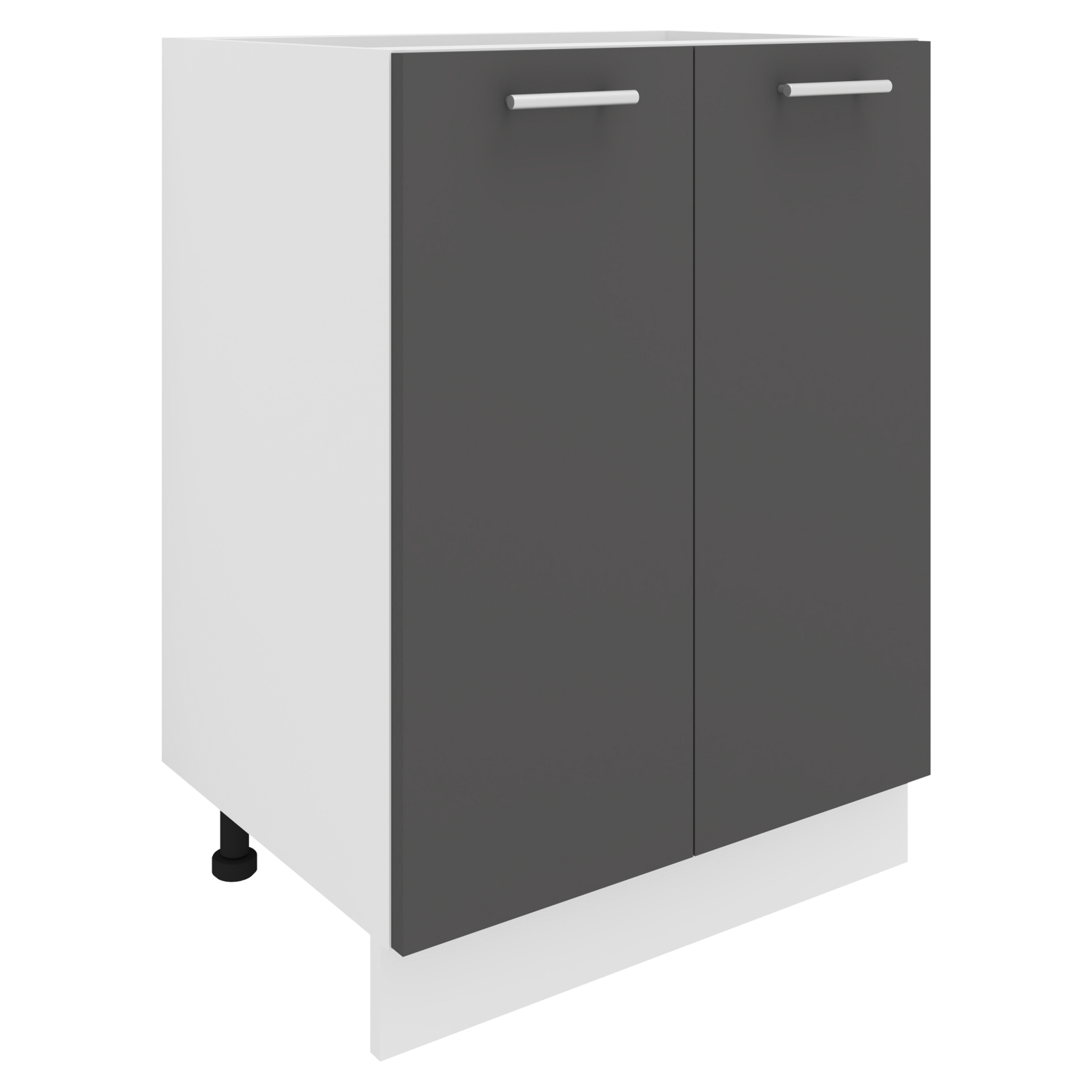 Unterschrank ESILO - anthrazit - weiß - 60 cm