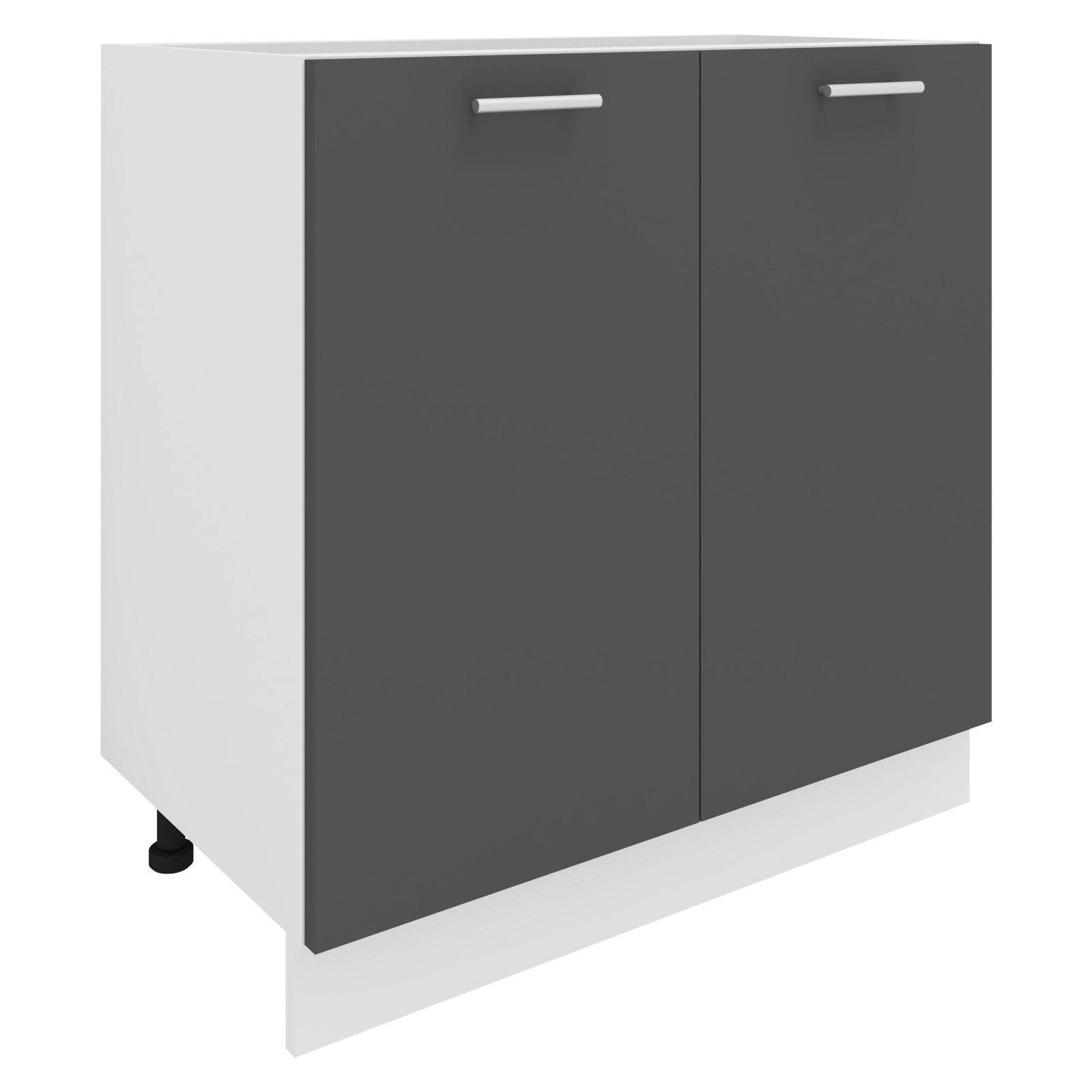 Unterschrank ESILO - anthrazit - weiß - 80 cm