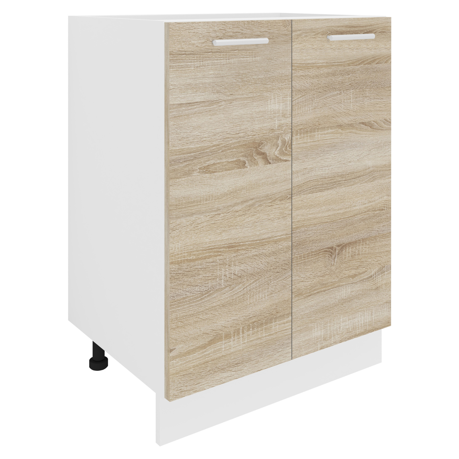 Unterschrank ESILO - Sonoma Eiche - weiß - 60 cm