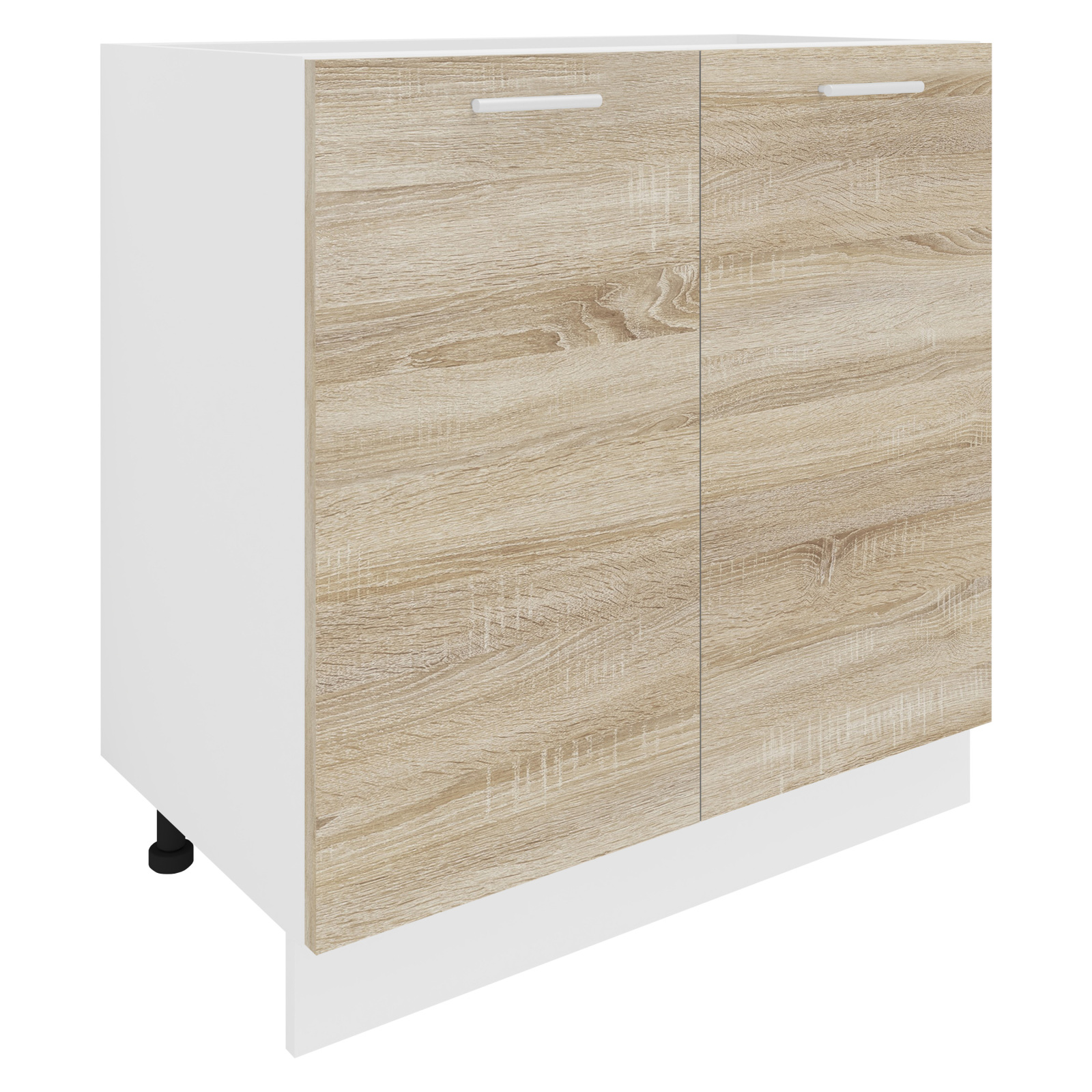 Unterschrank ESILO - Sonoma Eiche - weiß - 80 cm