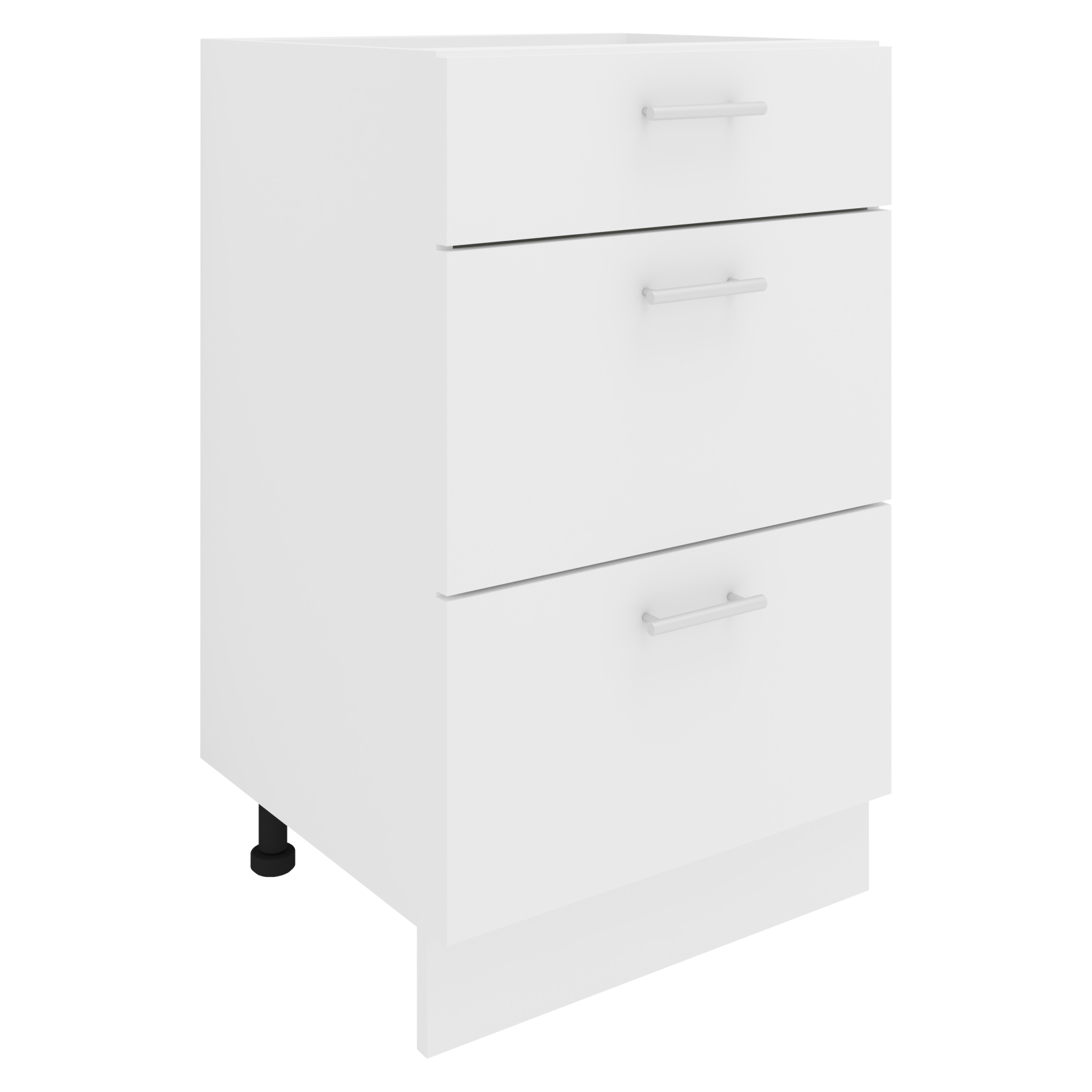 Unterschrank ESILO - weiß - 3 Schubkästen - 50 cm