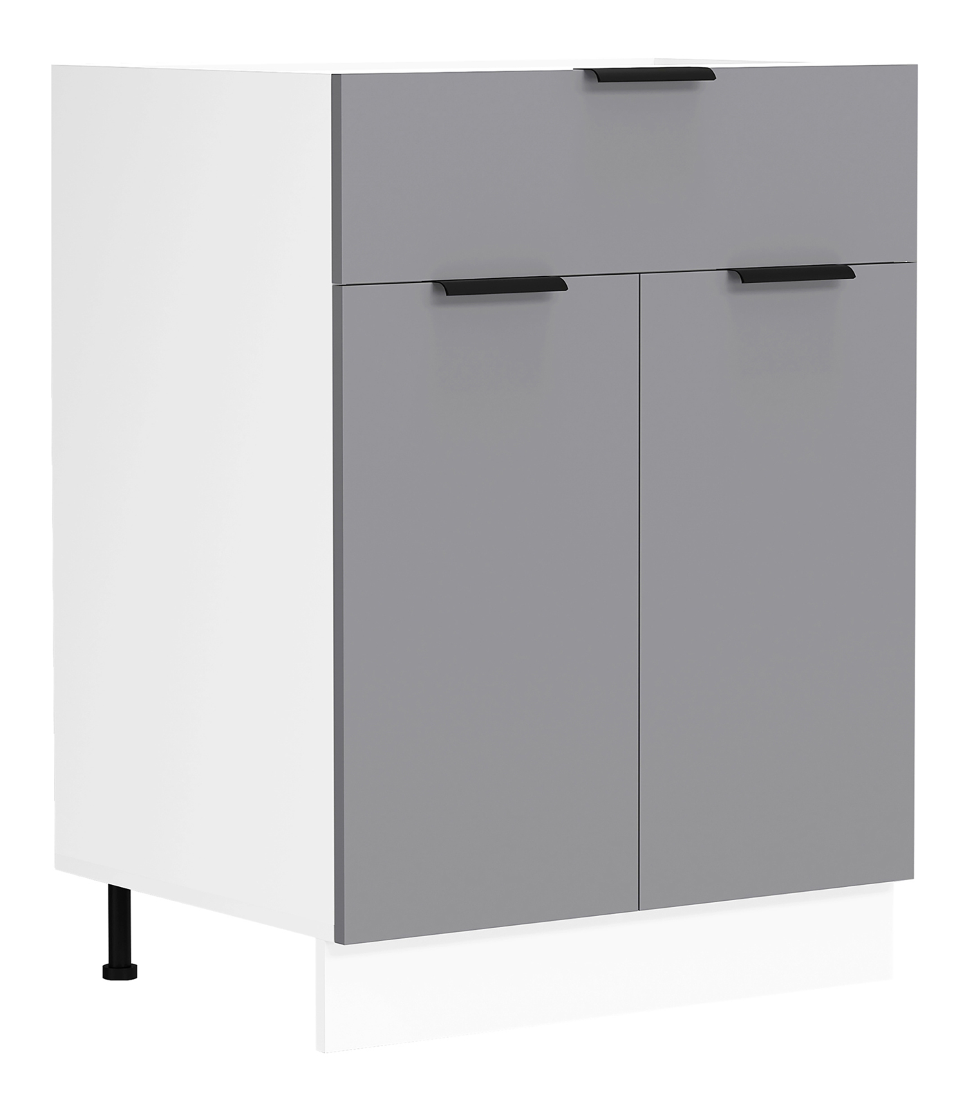 Spülenschrank FASOLA - weiß-anthrazit - 80 cm
