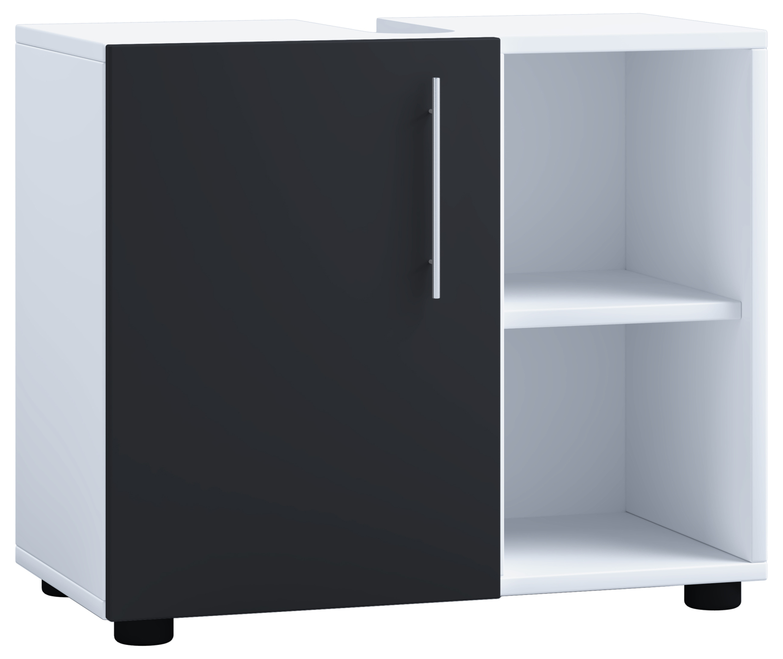 Unterschrank FLANDU II - schwarz-weiß - 60 cm