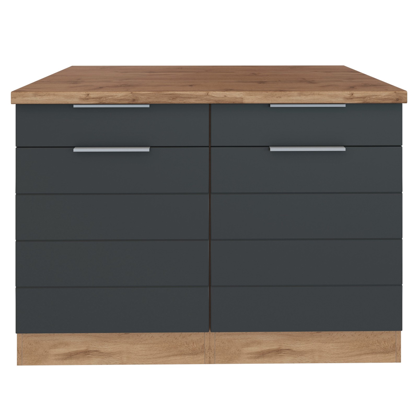 Unterschrank FLORENZ - Wotaneiche - grau matt - 120 cm