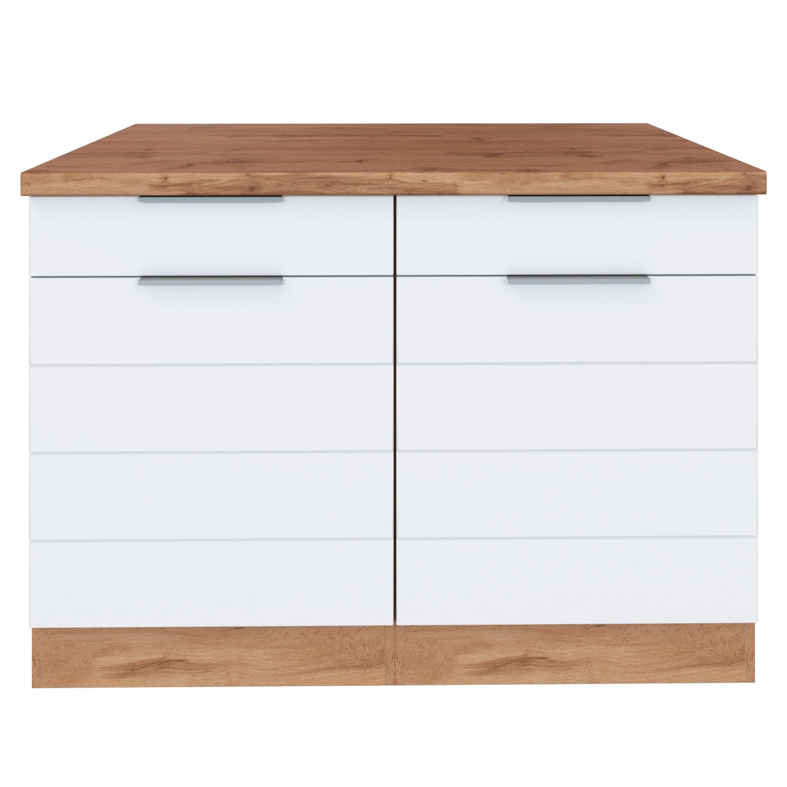 Unterschrank FLORENZ - Wotaneiche - weiß matt - 120 cm