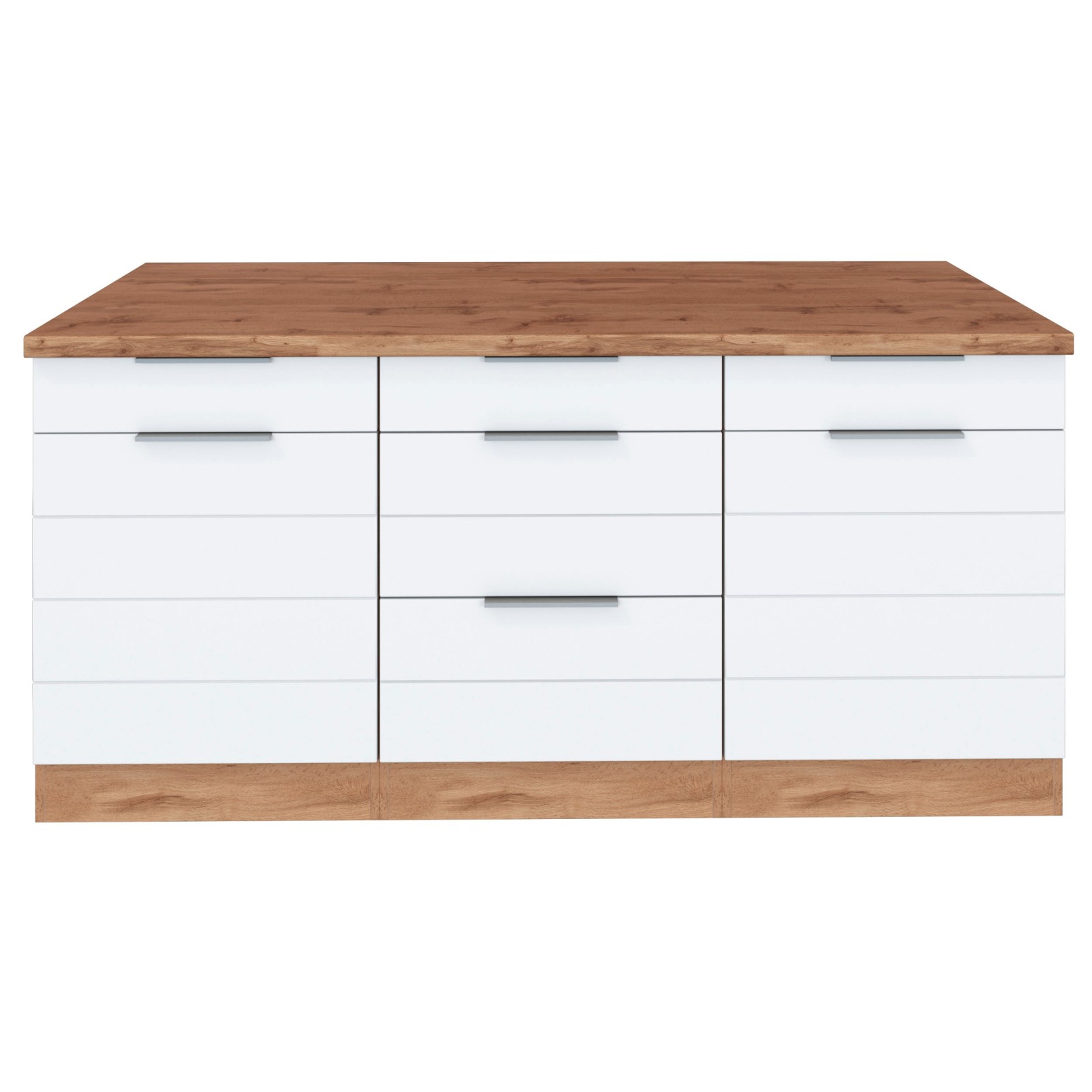 Unterschrank FLORENZ - Wotaneiche - weiß matt - 180 cm