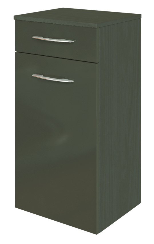 Unterschrank FLORIDA - grau Hochglanz - graphitgrau - 40 cm
