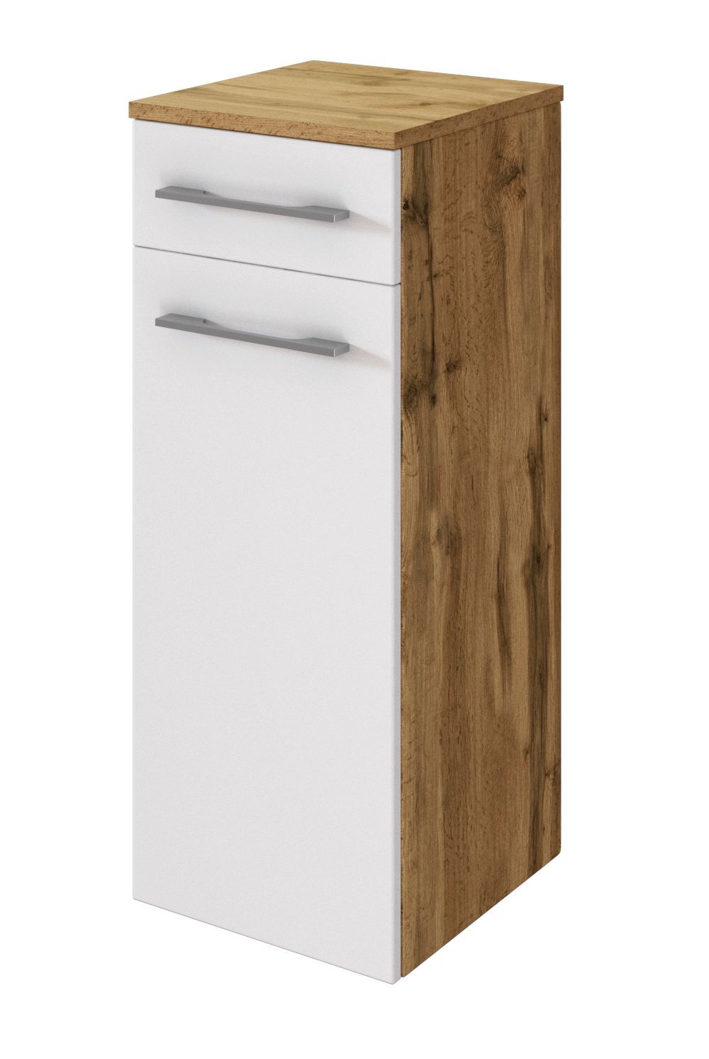 Unterschrank LIVORNO - weiß matt - Wotaneiche - 30 cm