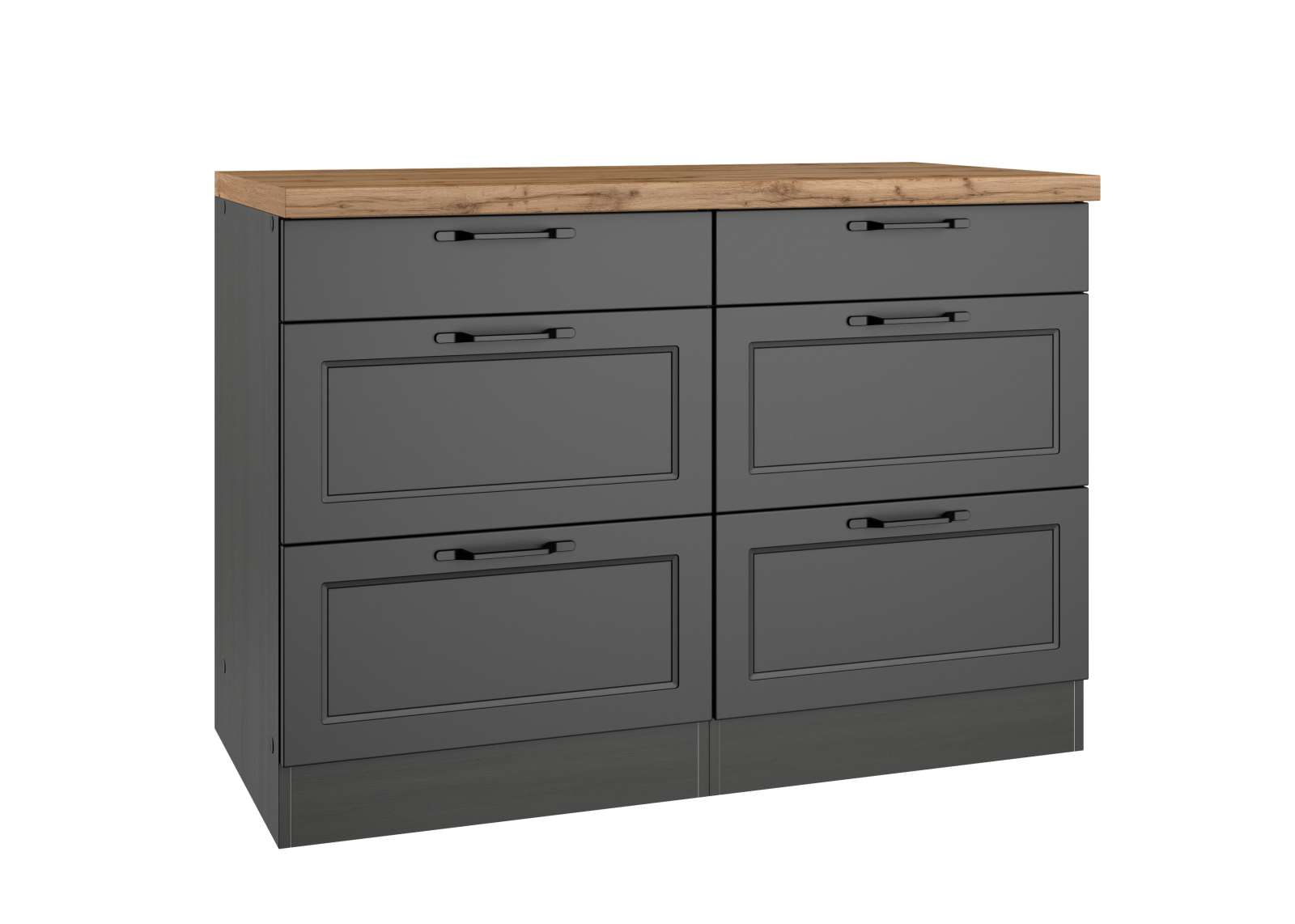 Unterschrank MERAN - grau - Wotaneiche - 120 cm