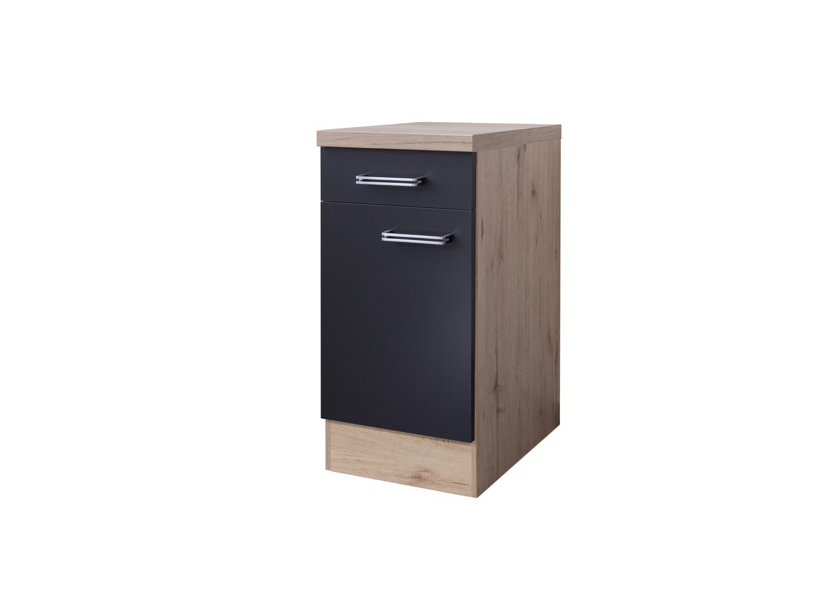 Unterschrank RISENTO - anthrazit - San Remo Eiche - 40 cm